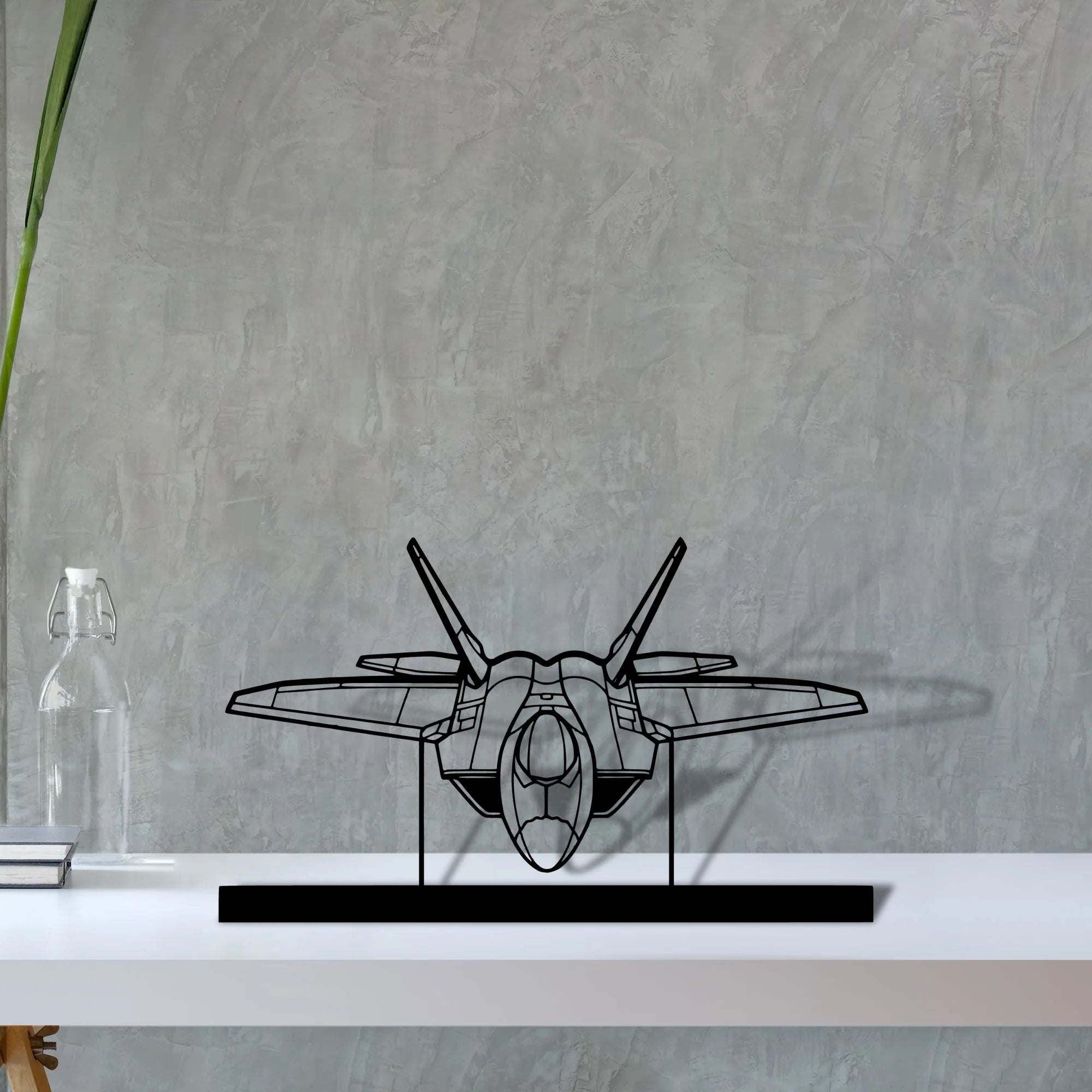 f-22-raptor-4 Silhouette Metal Art Stand - Tinvibe