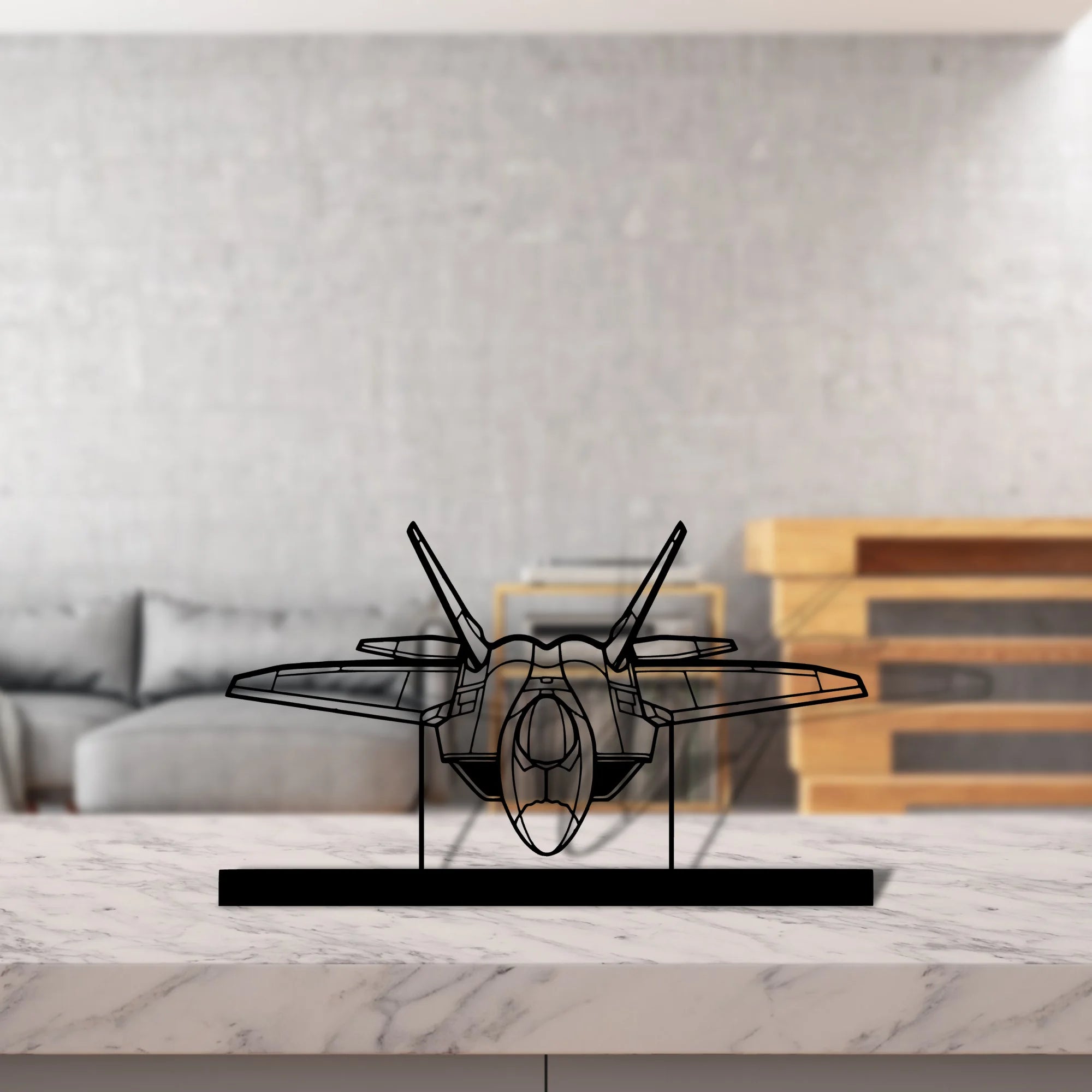 f-22-raptor-4 Silhouette Metal Art Stand - Tinvibe