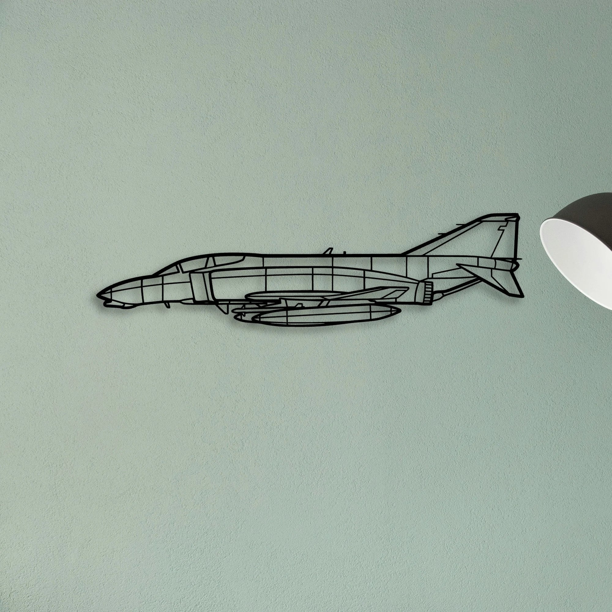 F 4B Phantom Navy Classic Aircraft Silhouette Metal Wall Art - Tinvibe