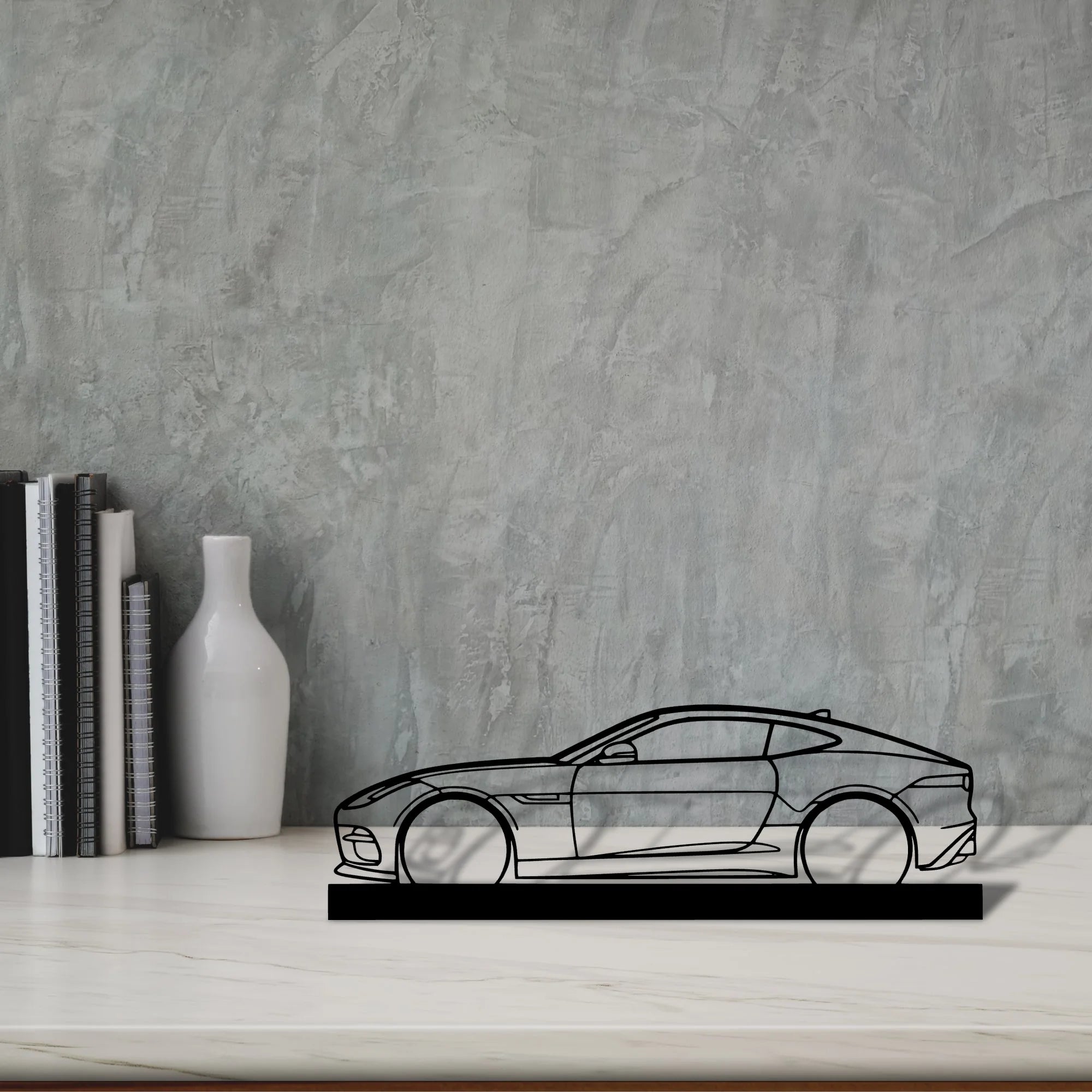 f-type-r Silhouette Metal Art Stand - Tinvibe