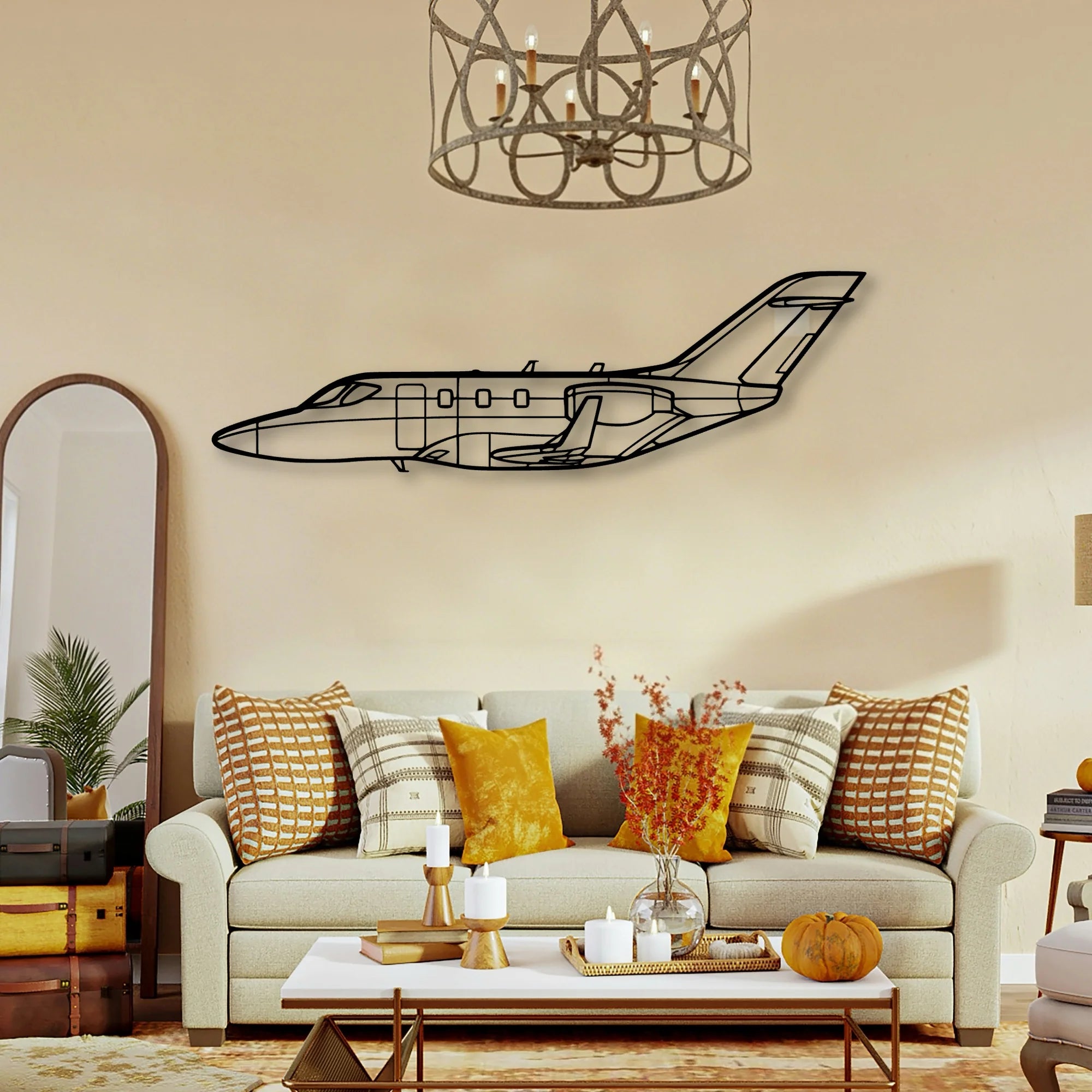 F35C Lightning Li Classic Aircraft Silhouette Metal Wall Art - Tinvibe