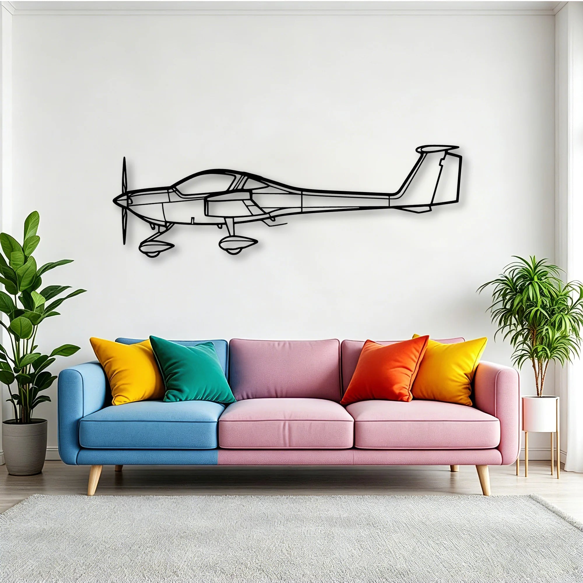 F6F Hellcat Classic Aircraft Silhouette Metal Wall Art - Tinvibe