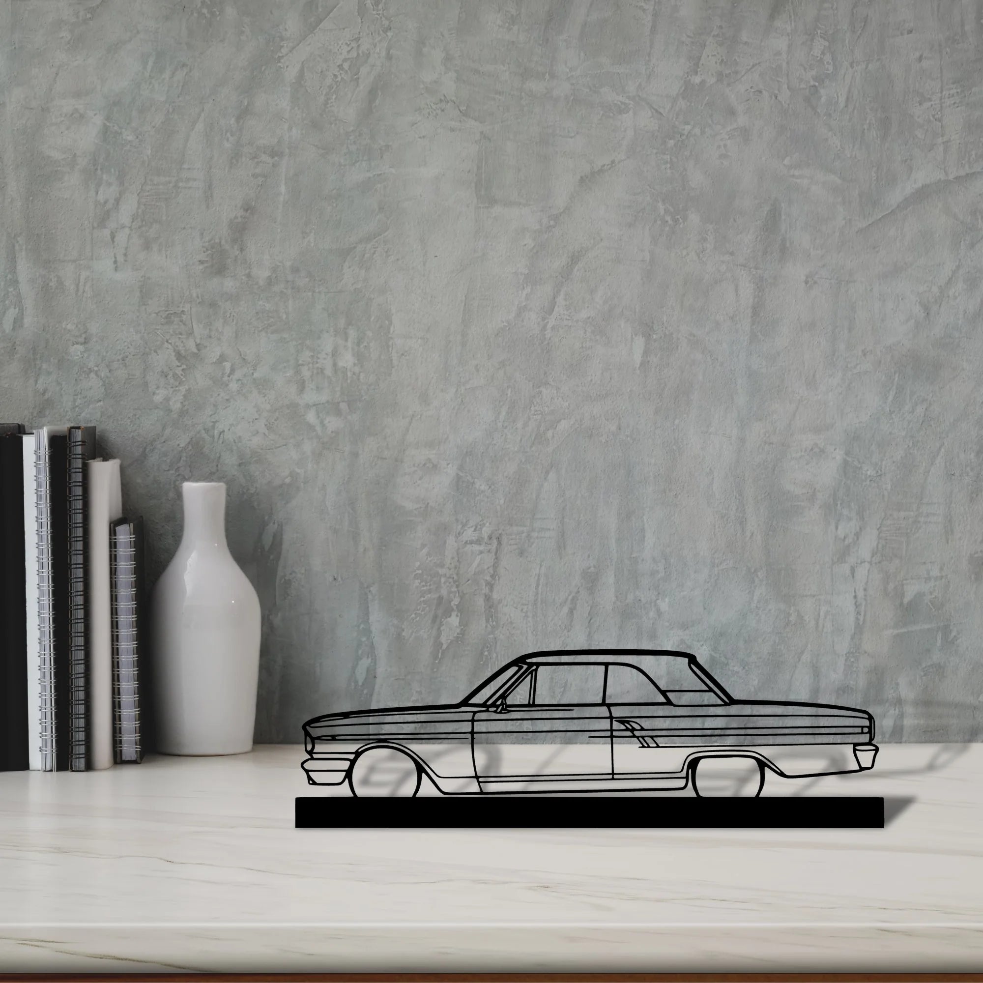 fairlane-coupe-1964 Silhouette Metal Art Stand - Tinvibe