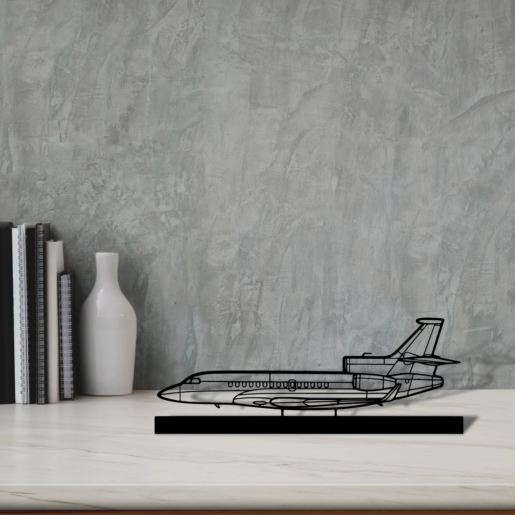 falcon-7x-2 Silhouette Metal Art Stand - Tinvibe