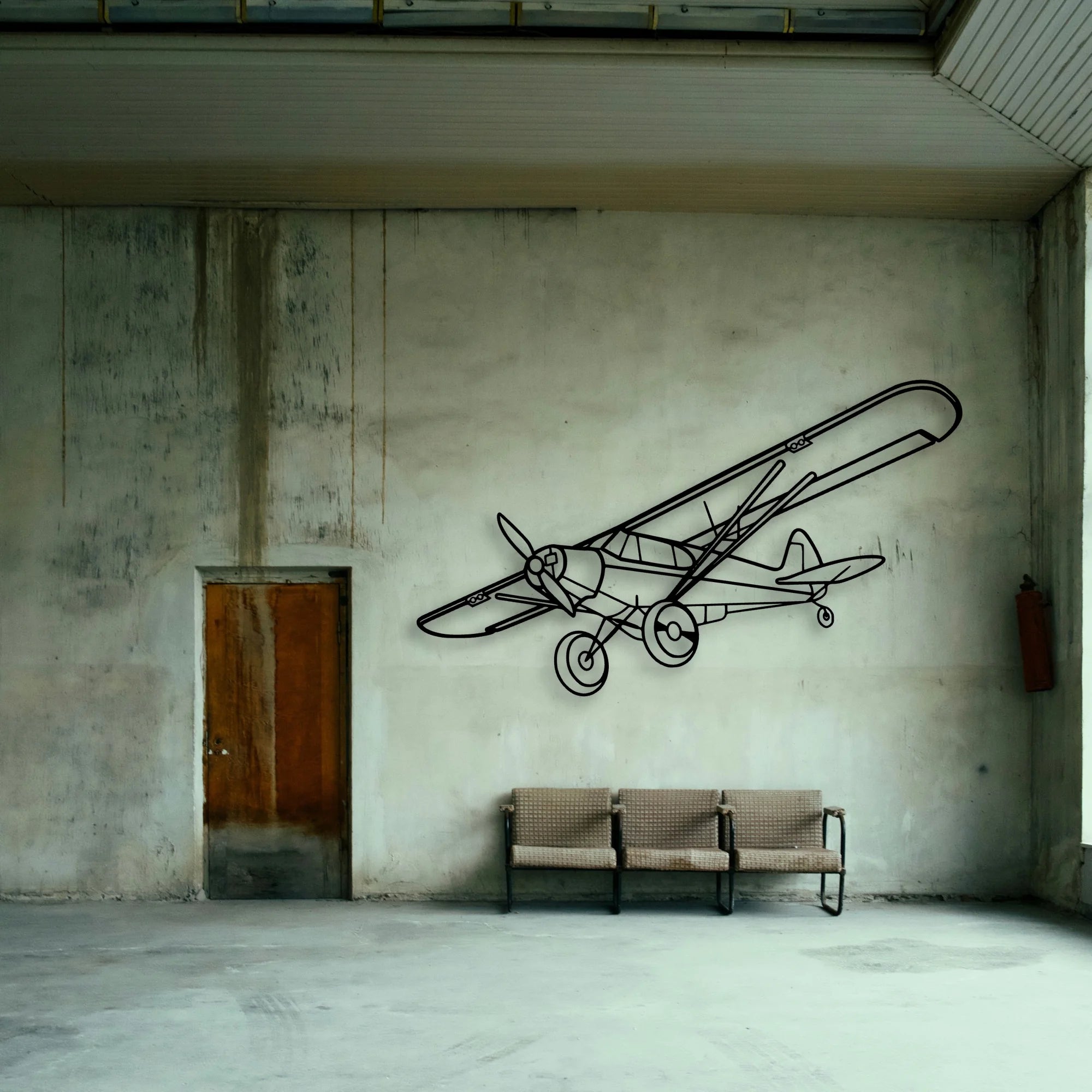 Falcon 7X Classic Aircraft Silhouette Metal Wall Art - Tinvibe