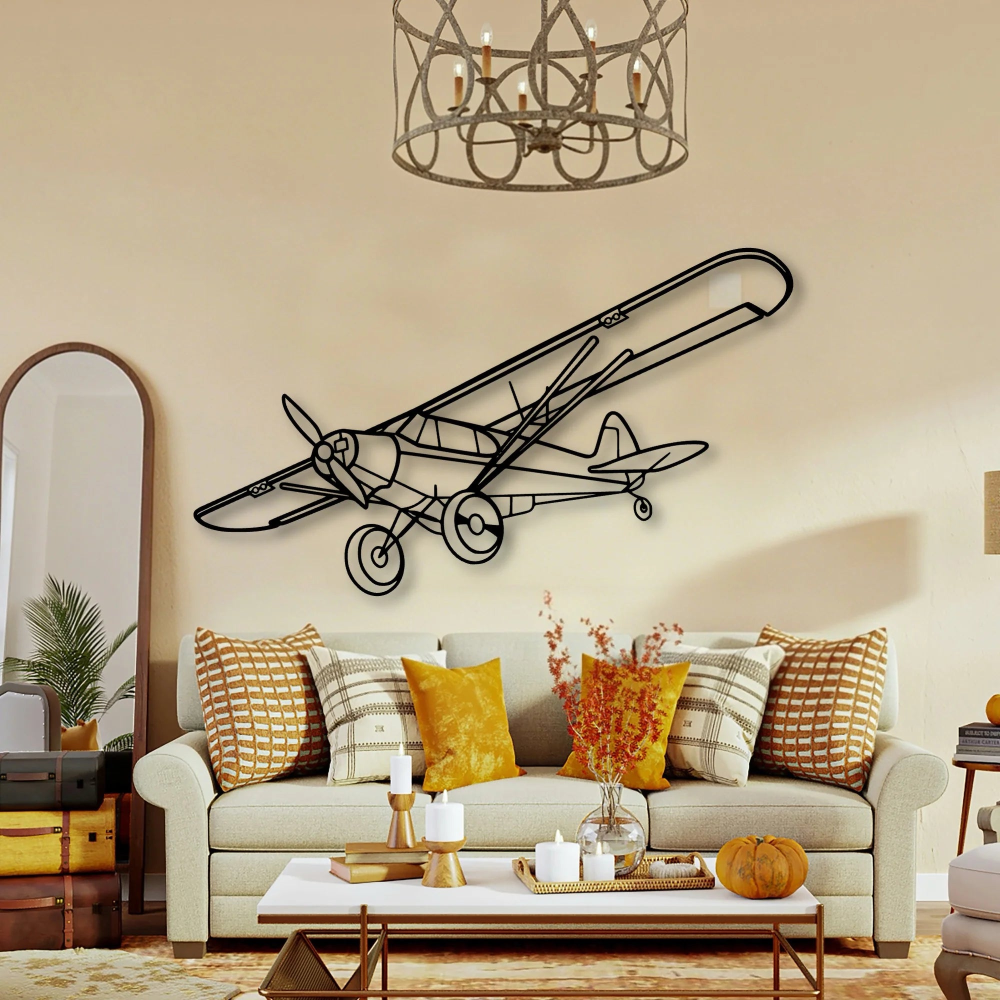 Falcon 7X Classic Aircraft Silhouette Metal Wall Art - Tinvibe