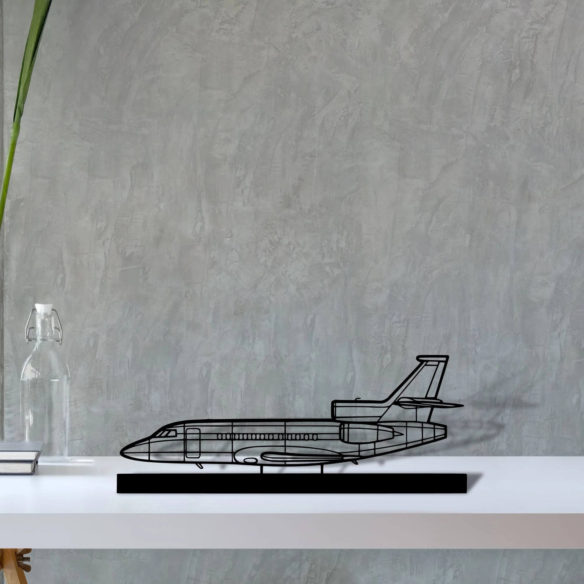falcon-900ex-3 Silhouette Metal Art Stand - Tinvibe