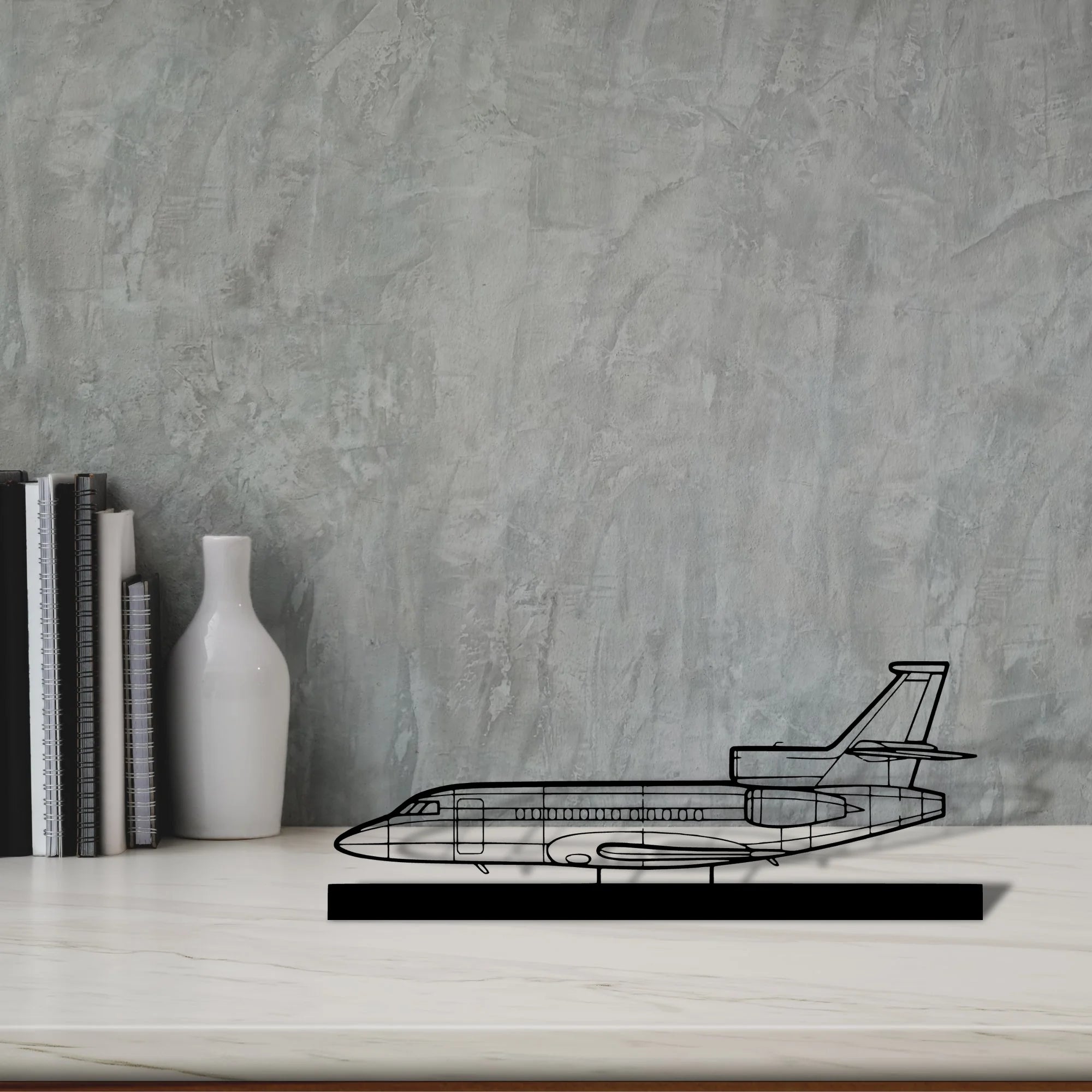 falcon-900ex-4 Silhouette Metal Art Stand - Tinvibe