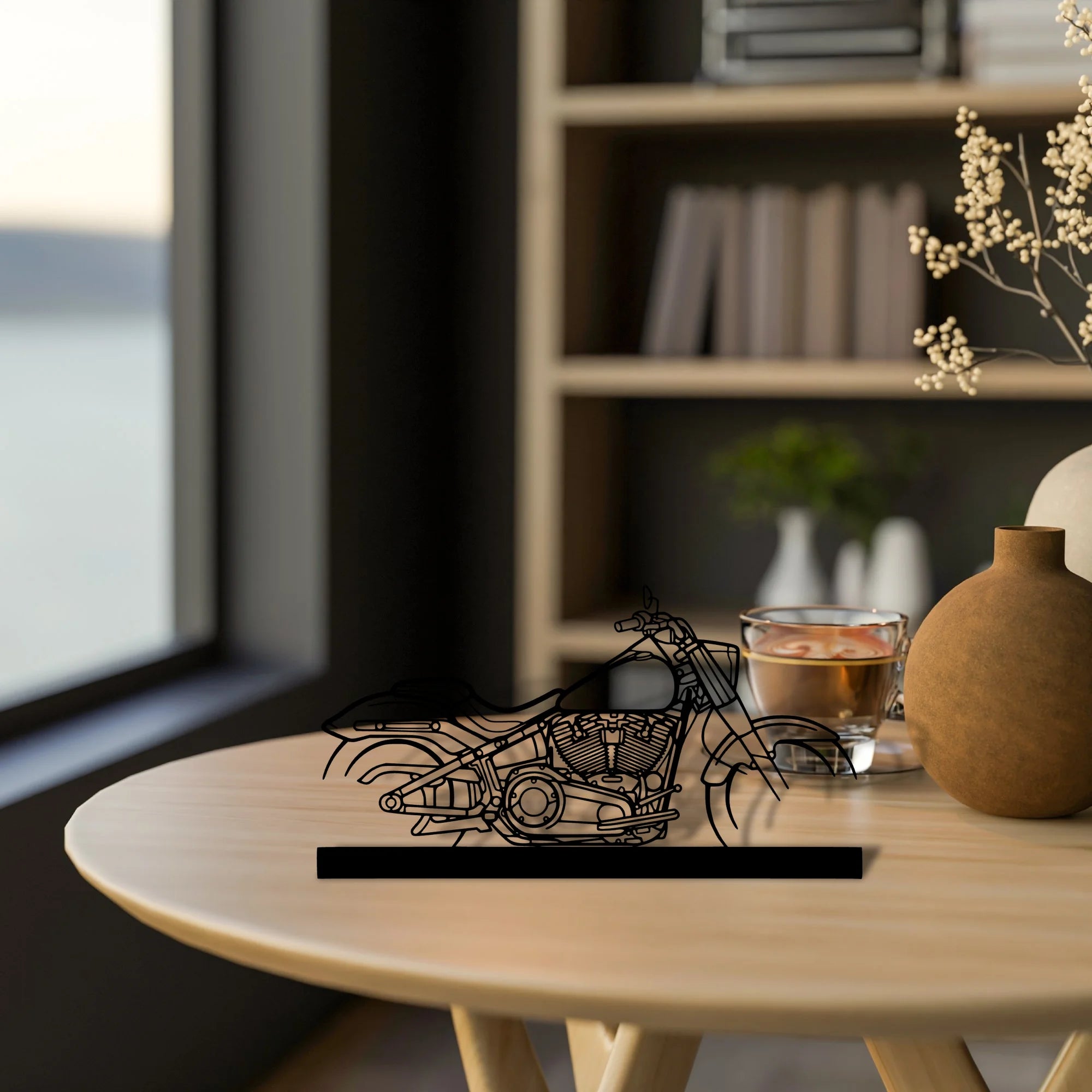 fat-boy Silhouette Metal Art Stand - Tinvibe