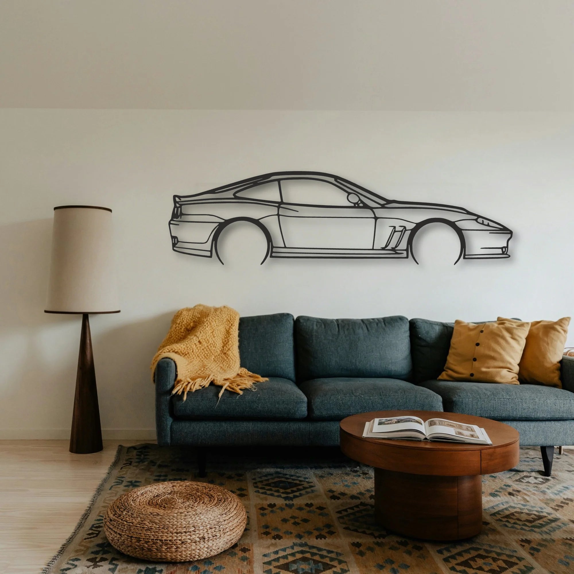 Ferrari 550 Maranello Classic Silhouette Metal Wall Art - Tinvibe