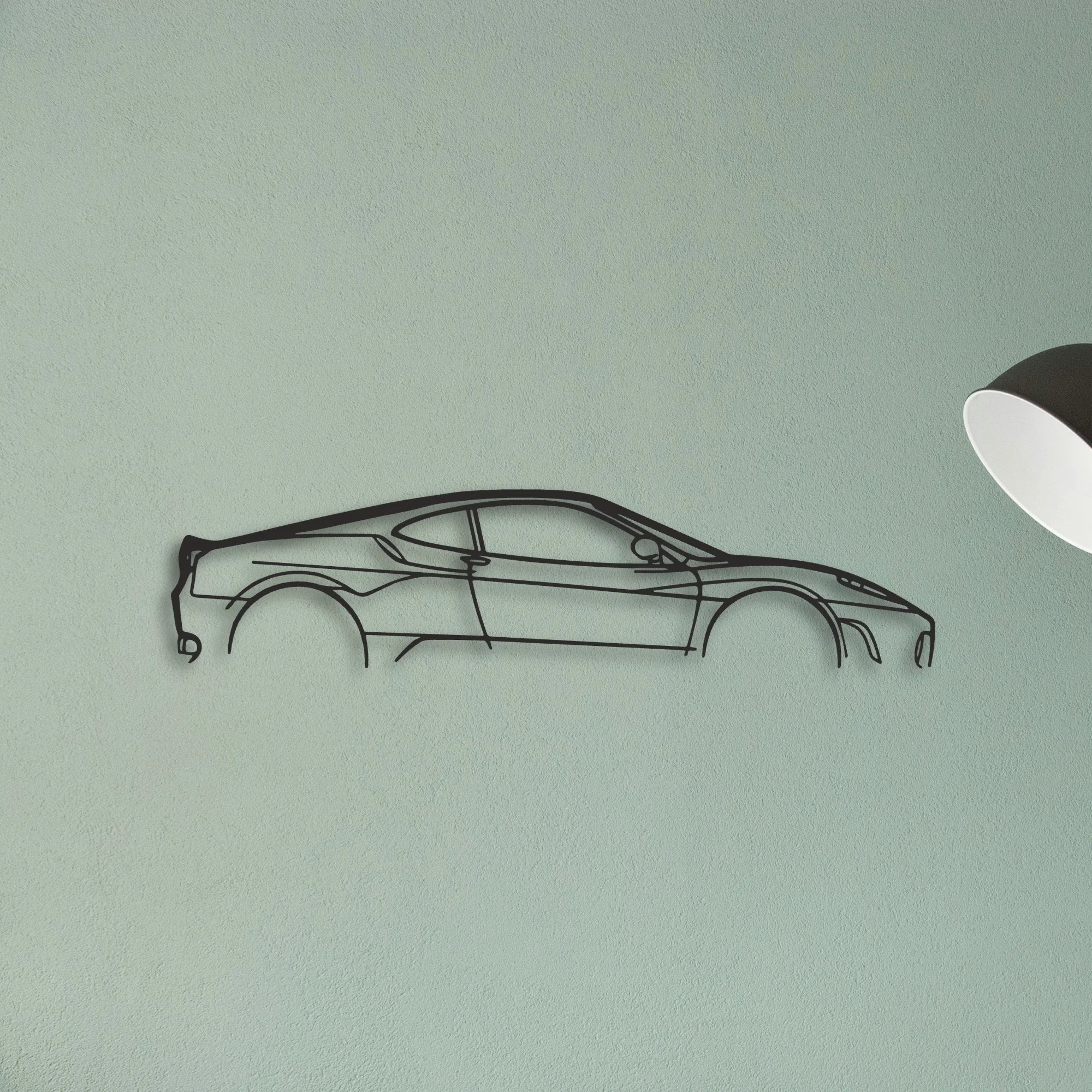 Ferrari F430 Classic Silhouette Metal Wall Art - Tinvibe