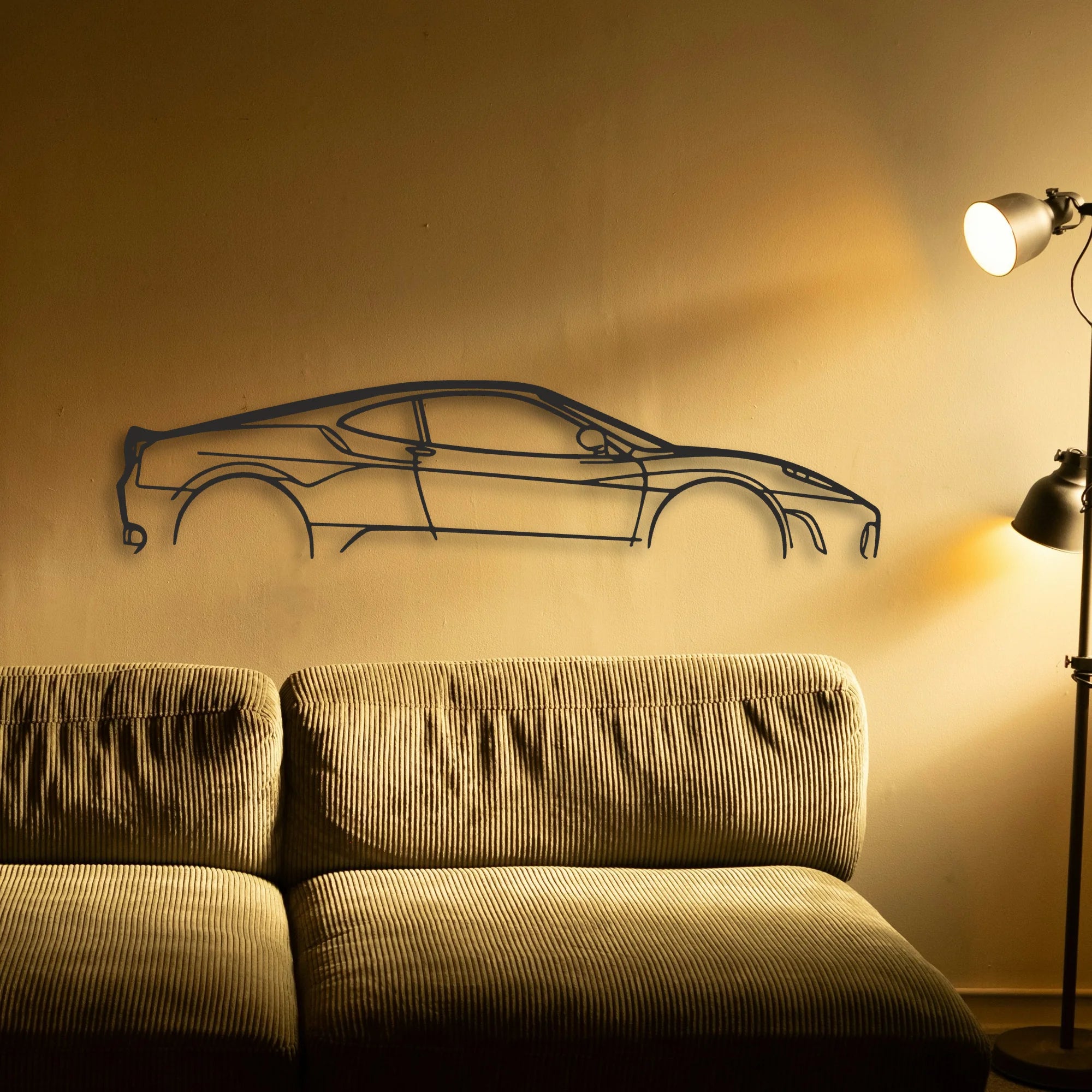 Ferrari F430 Classic Silhouette Metal Wall Art - Tinvibe