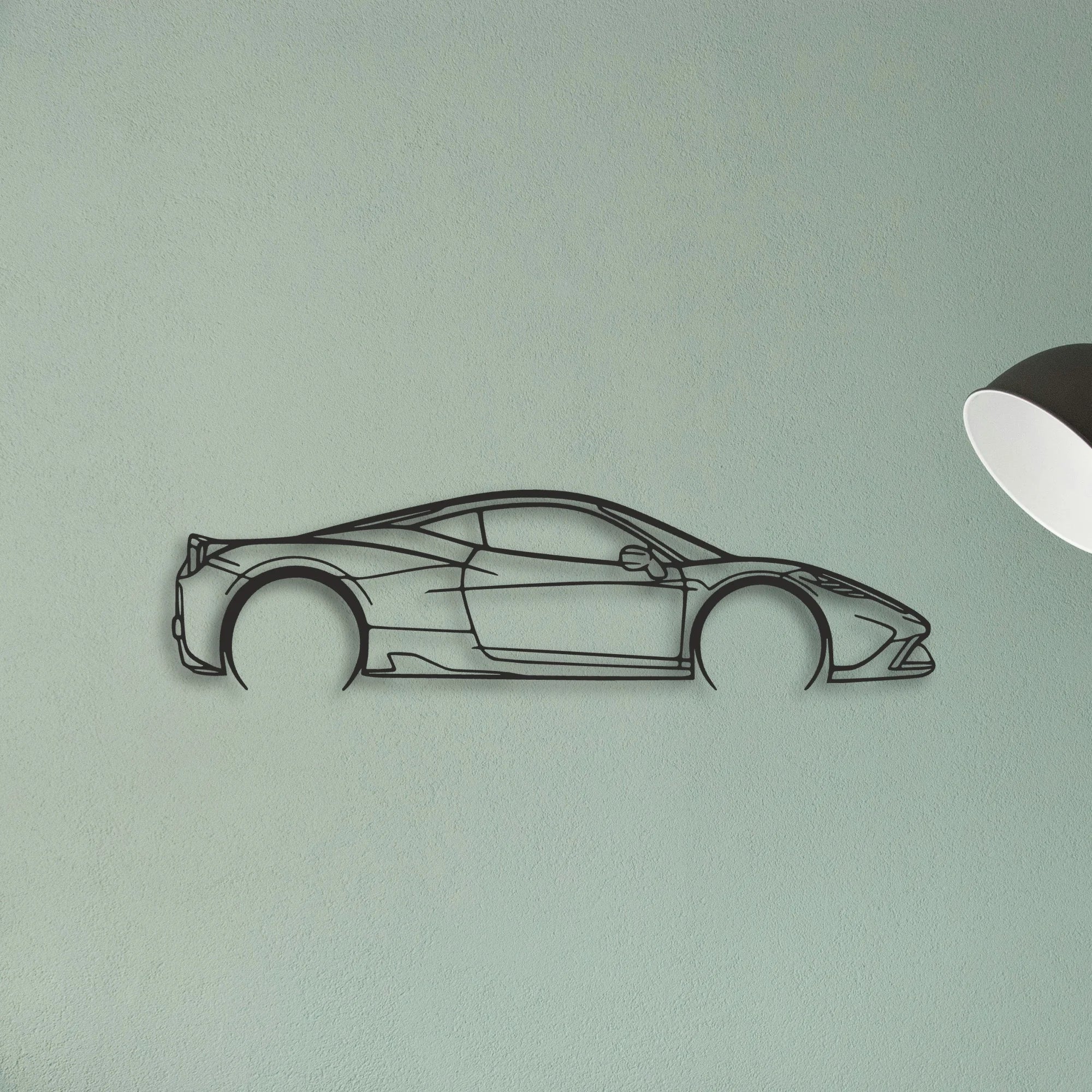Ferrari 458 Speciale Classic Silhouette Metal Wall Art - Tinvibe