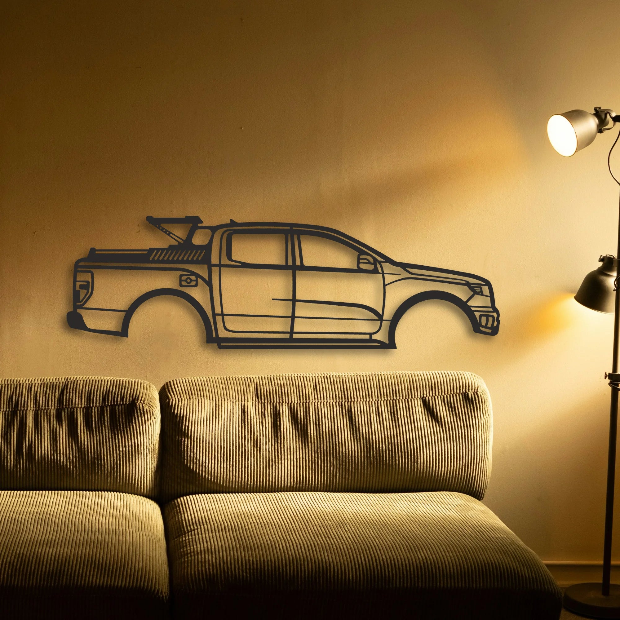 Ford F150 Classic Silhouette Metal Wall Art - Tinvibe