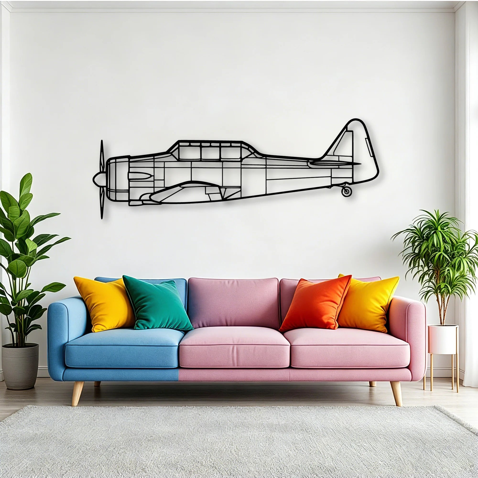 G650 Classic Aircraft Silhouette Metal Wall Art - Tinvibe