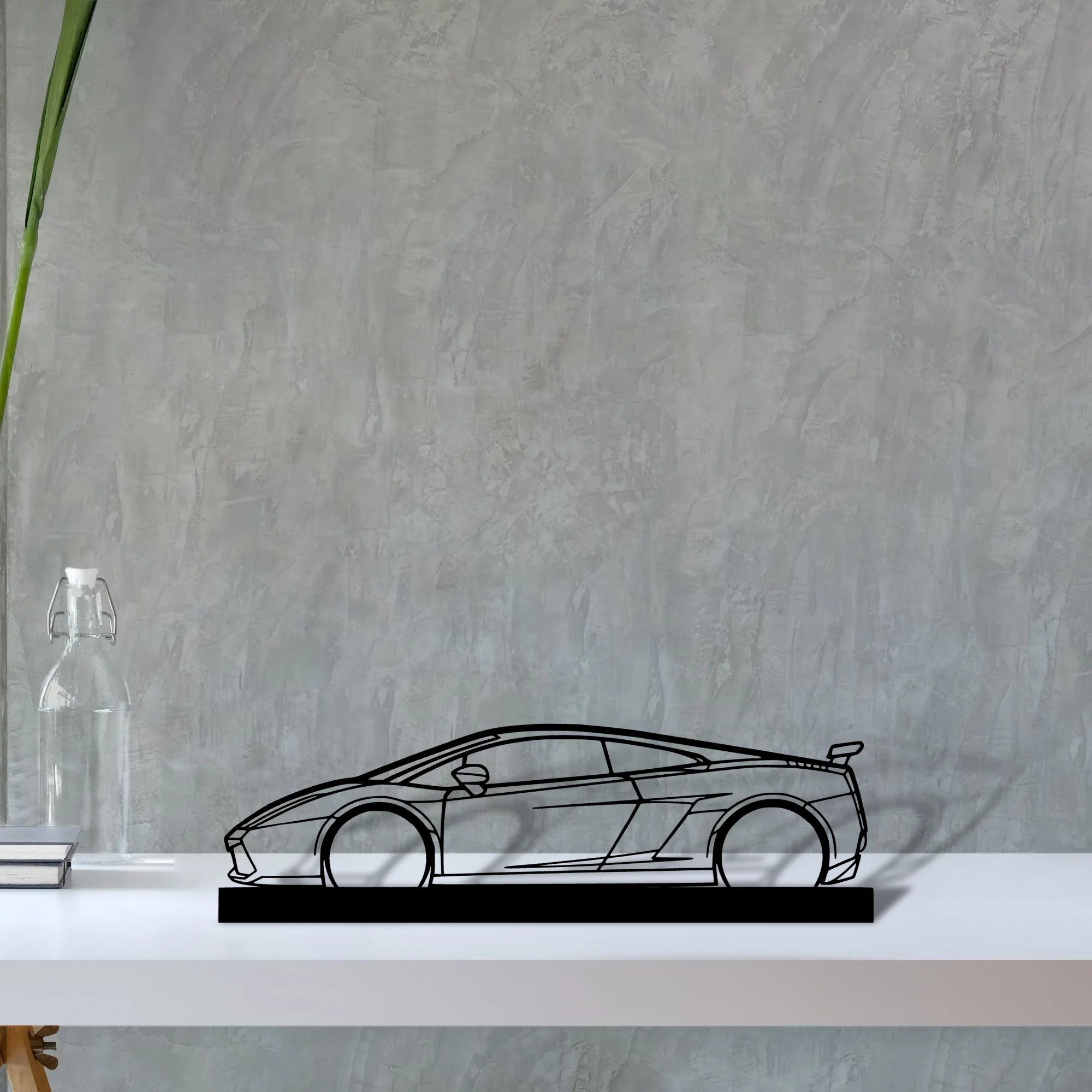 gallardo-superleggera-2007 Silhouette Metal Art Stand - Tinvibe