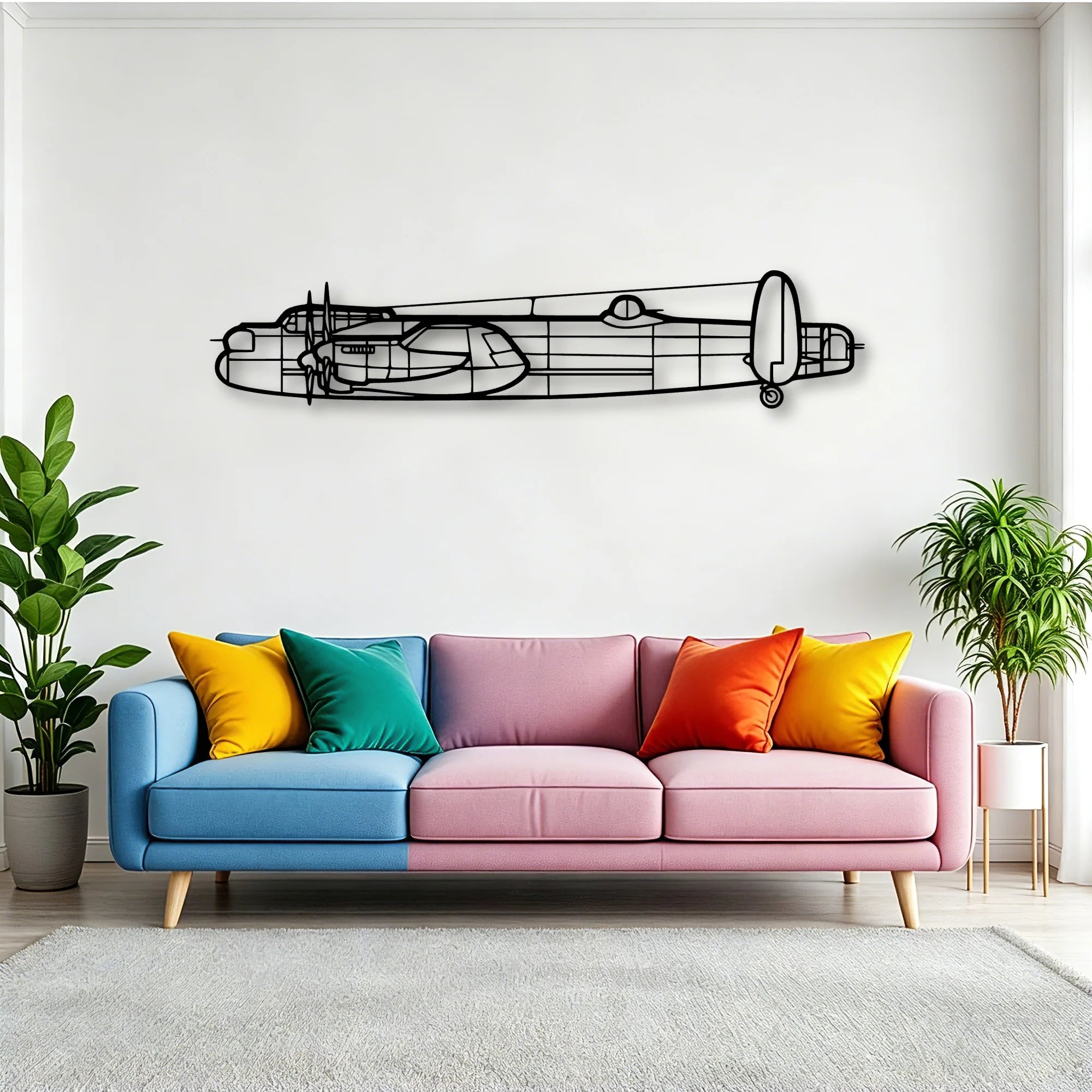 Global 7500 Classic Aircraft Silhouette Metal Wall Art - Tinvibe