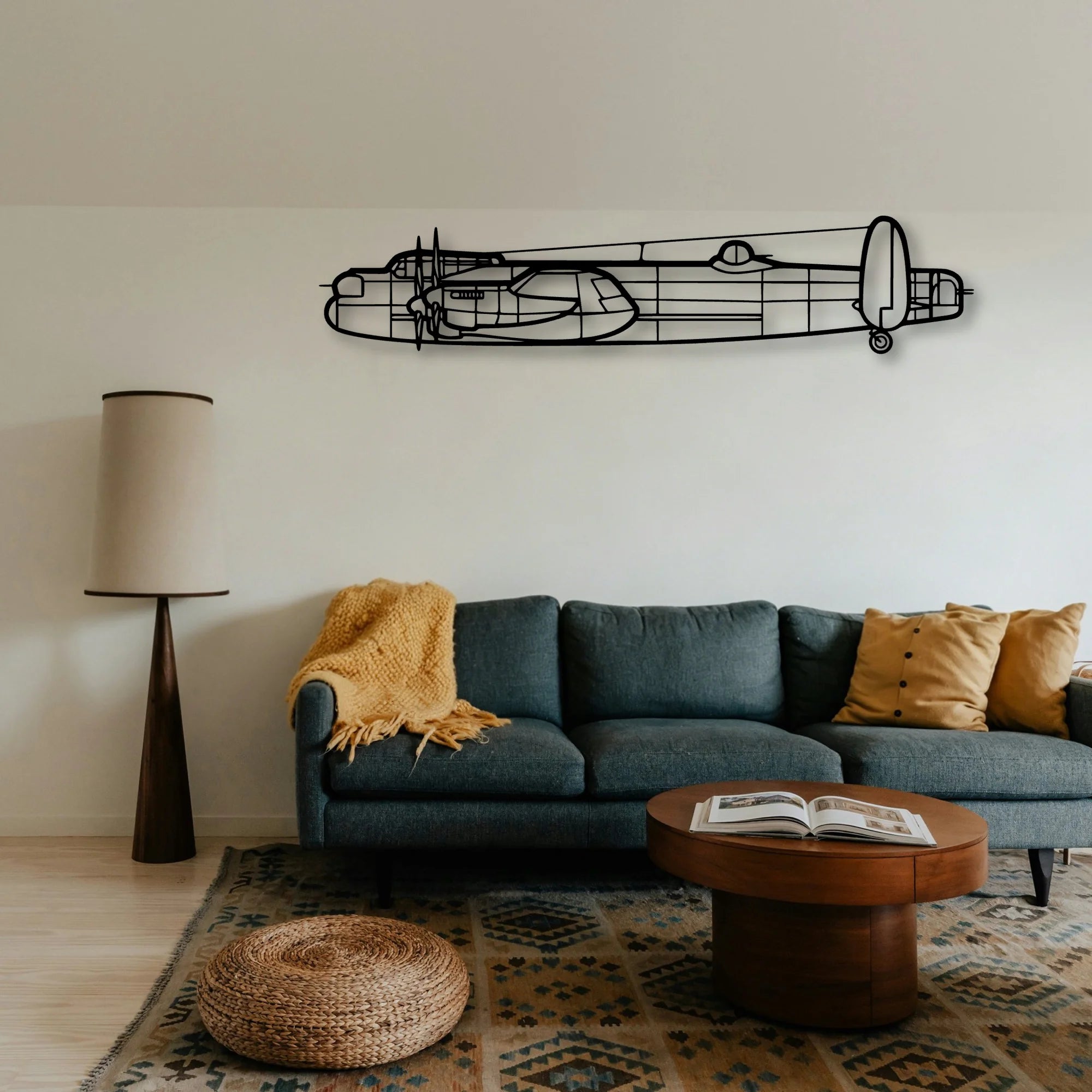 Global 7500 Classic Aircraft Silhouette Metal Wall Art - Tinvibe