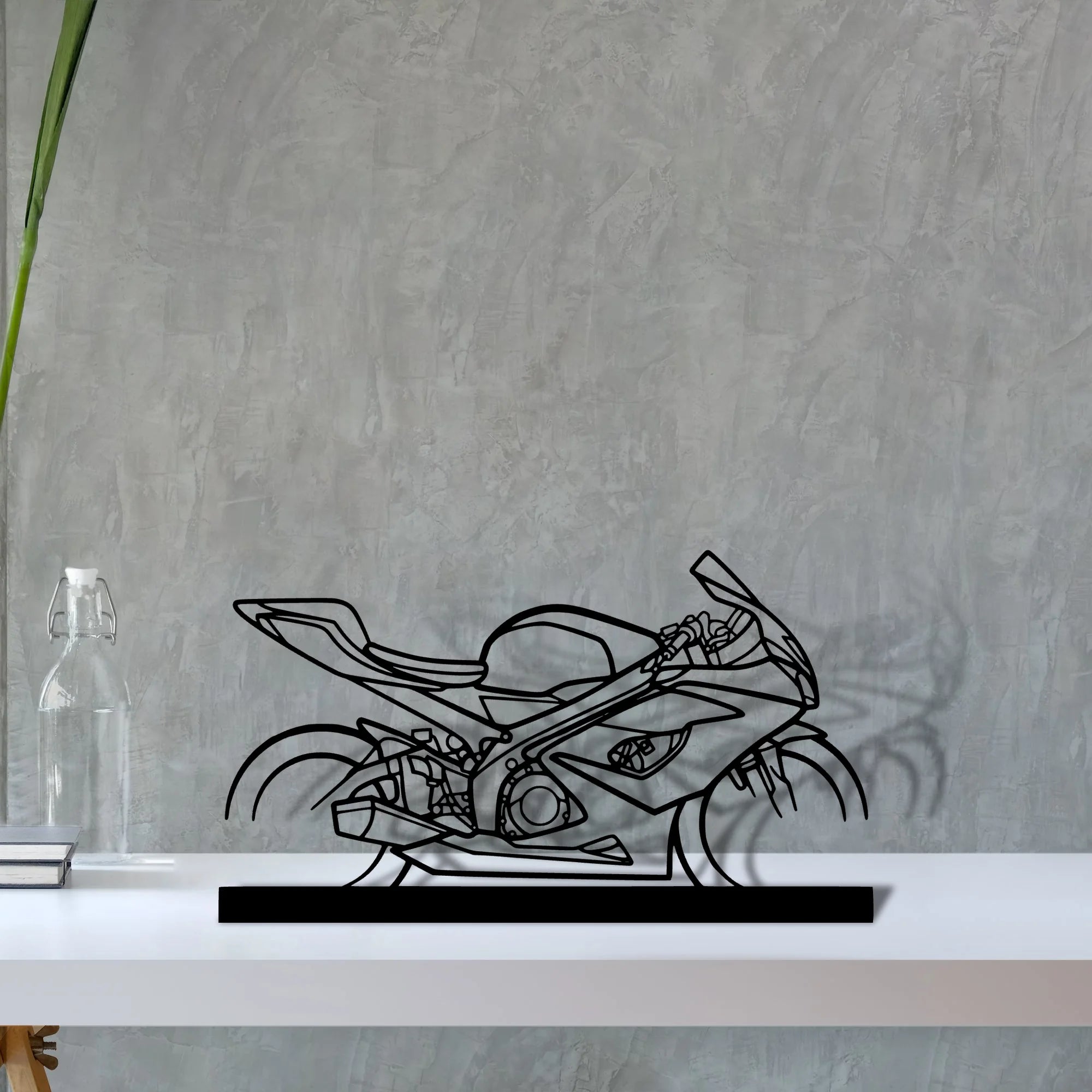 gsx-r-1000 Silhouette Metal Art Stand - Tinvibe