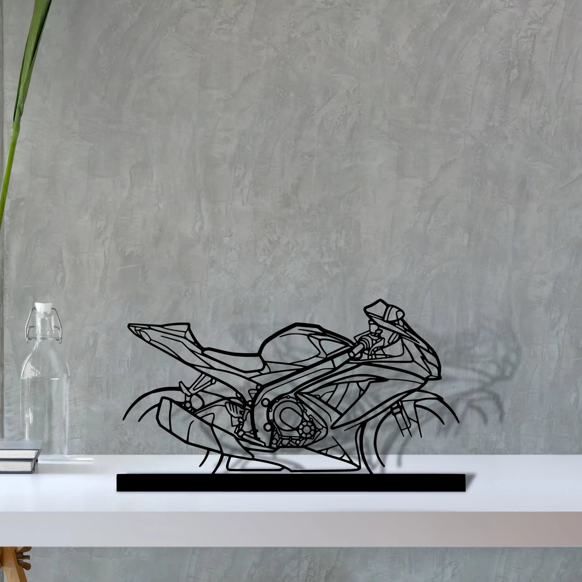 gsx-r Silhouette Metal Art Stand - Tinvibe