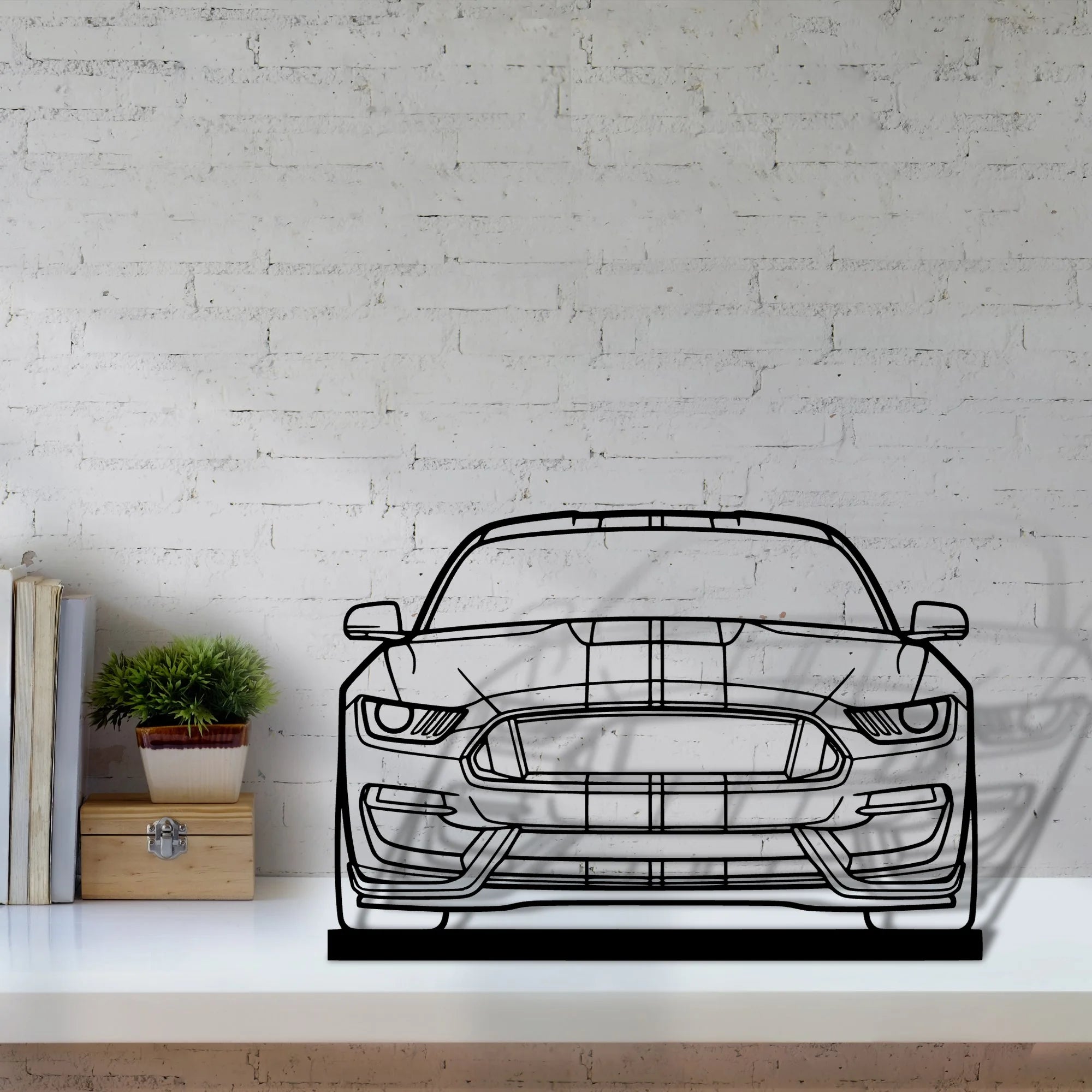 gt350 Silhouette Metal Art Stand - Tinvibe