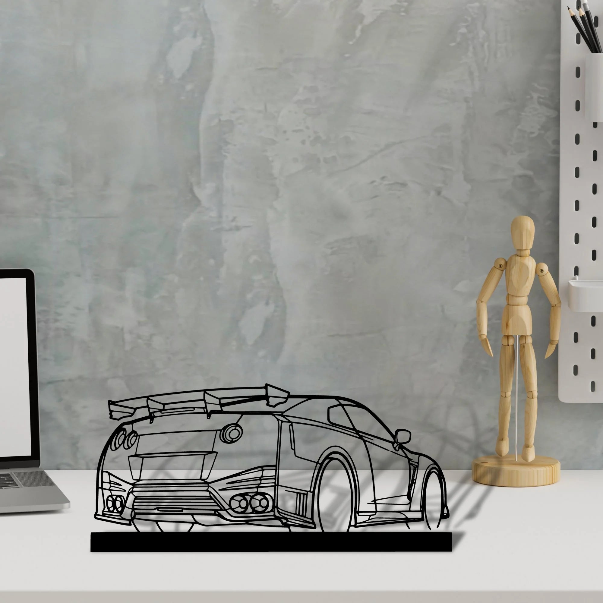 gtr-nismo Silhouette Metal Art Stand - Tinvibe