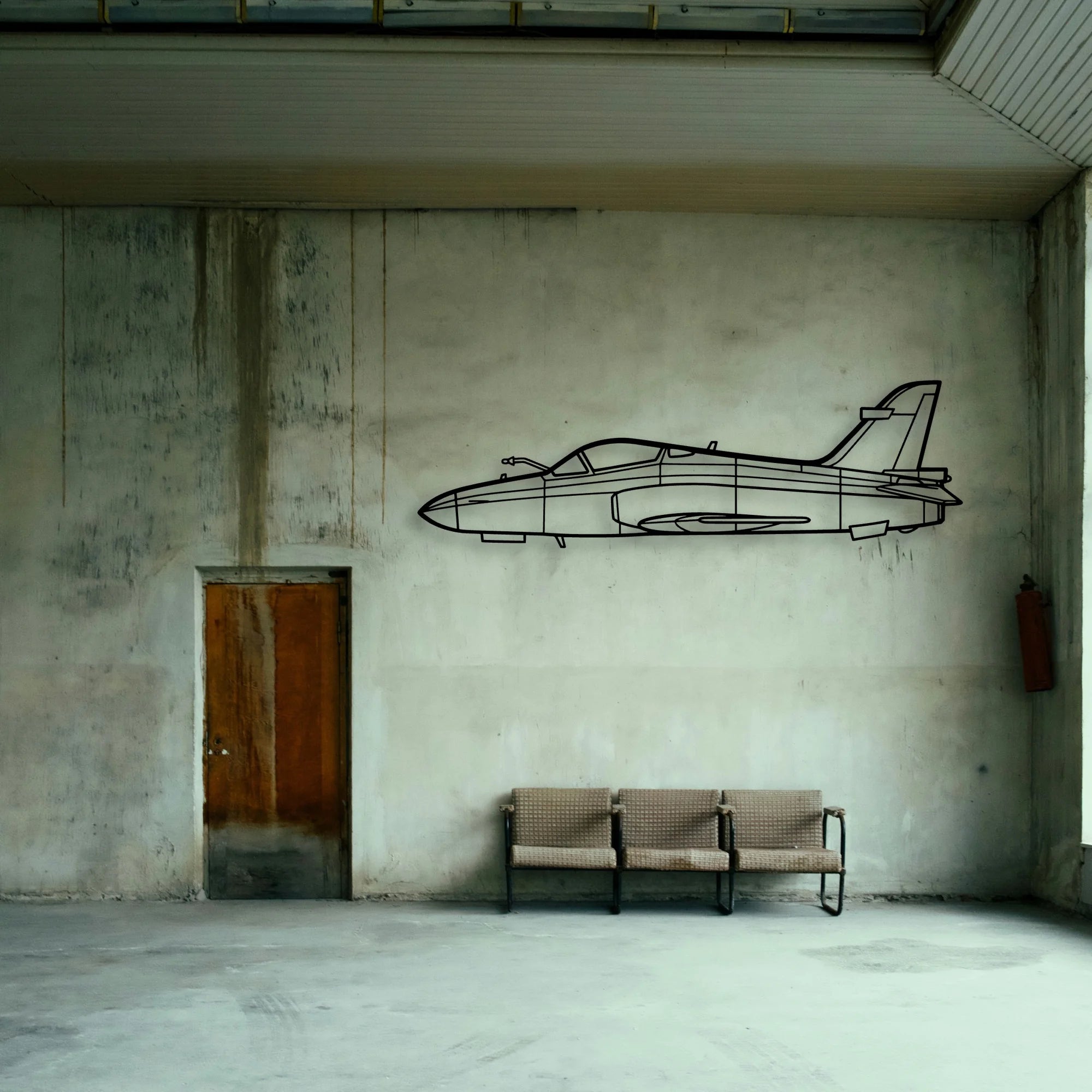 Hawk 200 Classic Aircraft Silhouette Metal Wall Art - Tinvibe