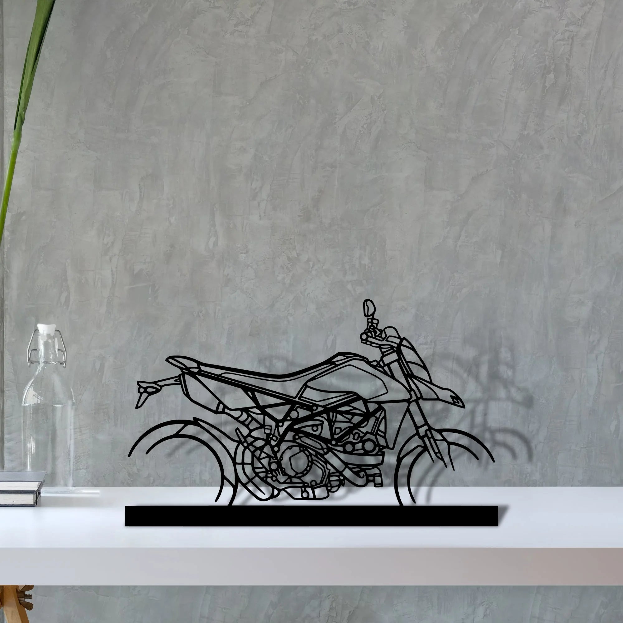 hyper-motard-950-rve Silhouette Metal Art Stand - Tinvibe