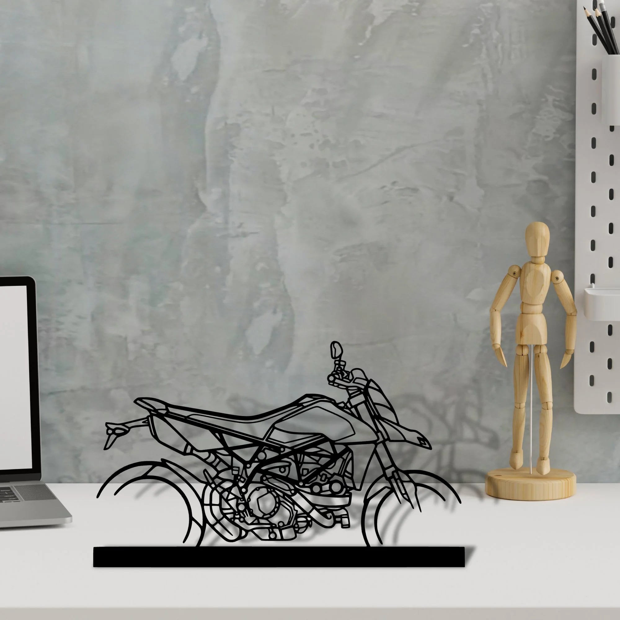 hyper-motard-950-rve Silhouette Metal Art Stand - Tinvibe