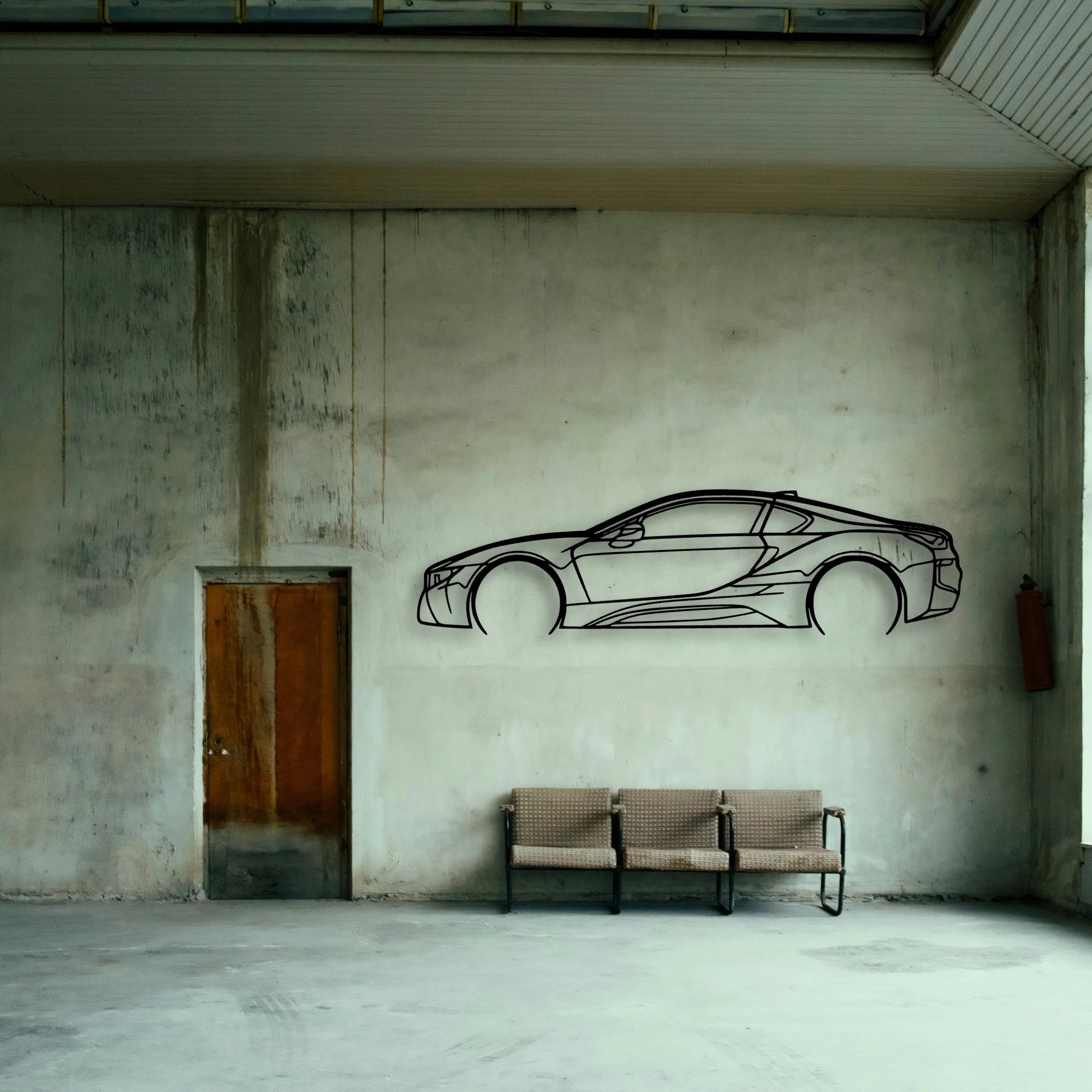 I8 2 Classic Silhouette Metal Wall Art - Tinvibe