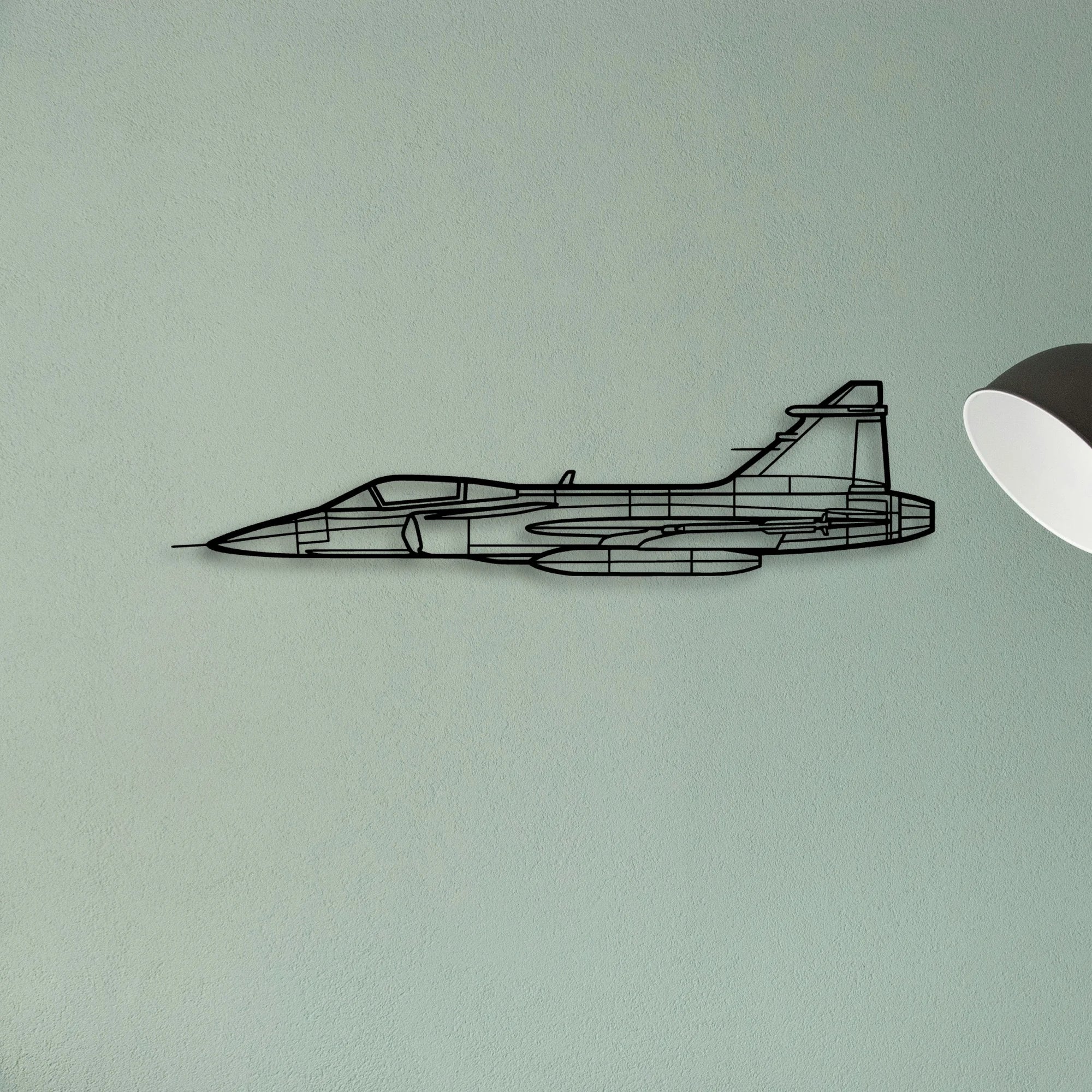 Jas 39 Gripern Classic Aircraft Silhouette Metal Wall Art - Tinvibe