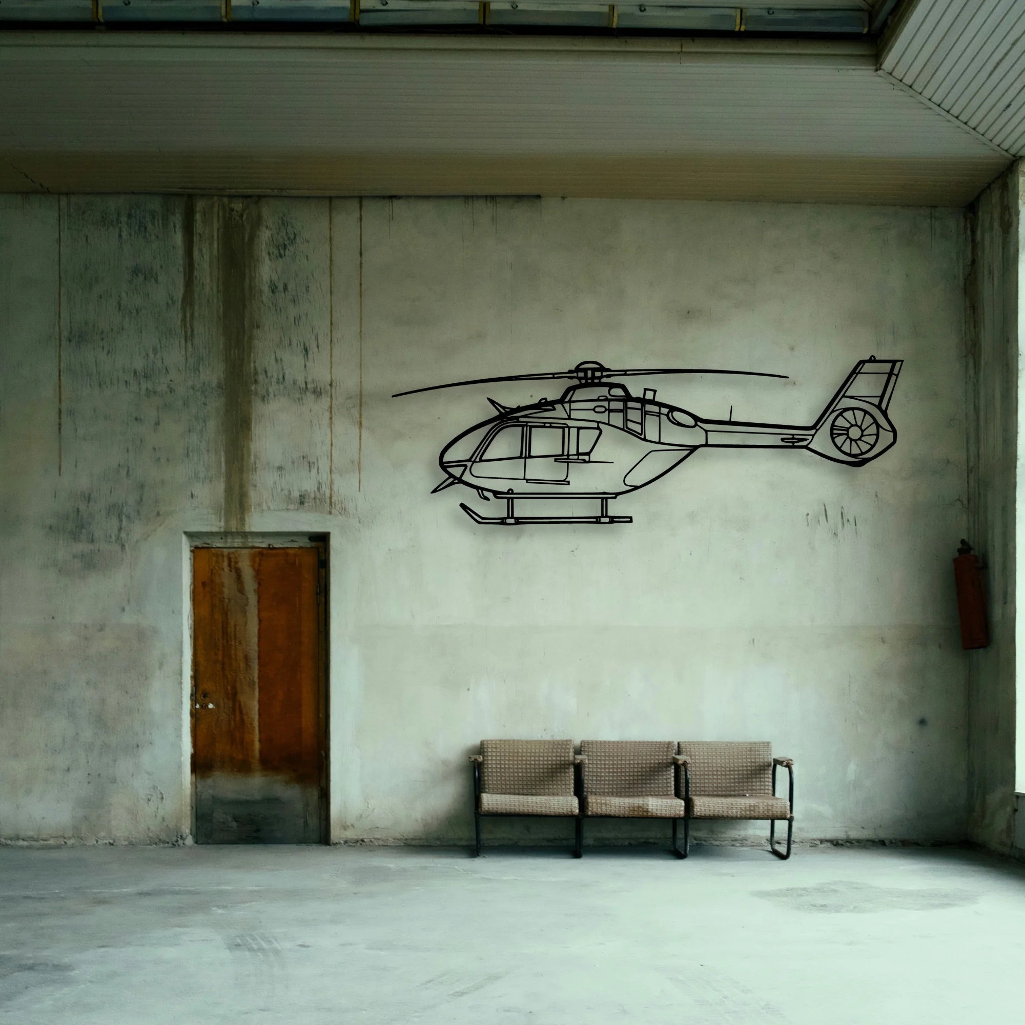 Juno HT1 Classic Aircraft Silhouette Metal Wall Art - Tinvibe