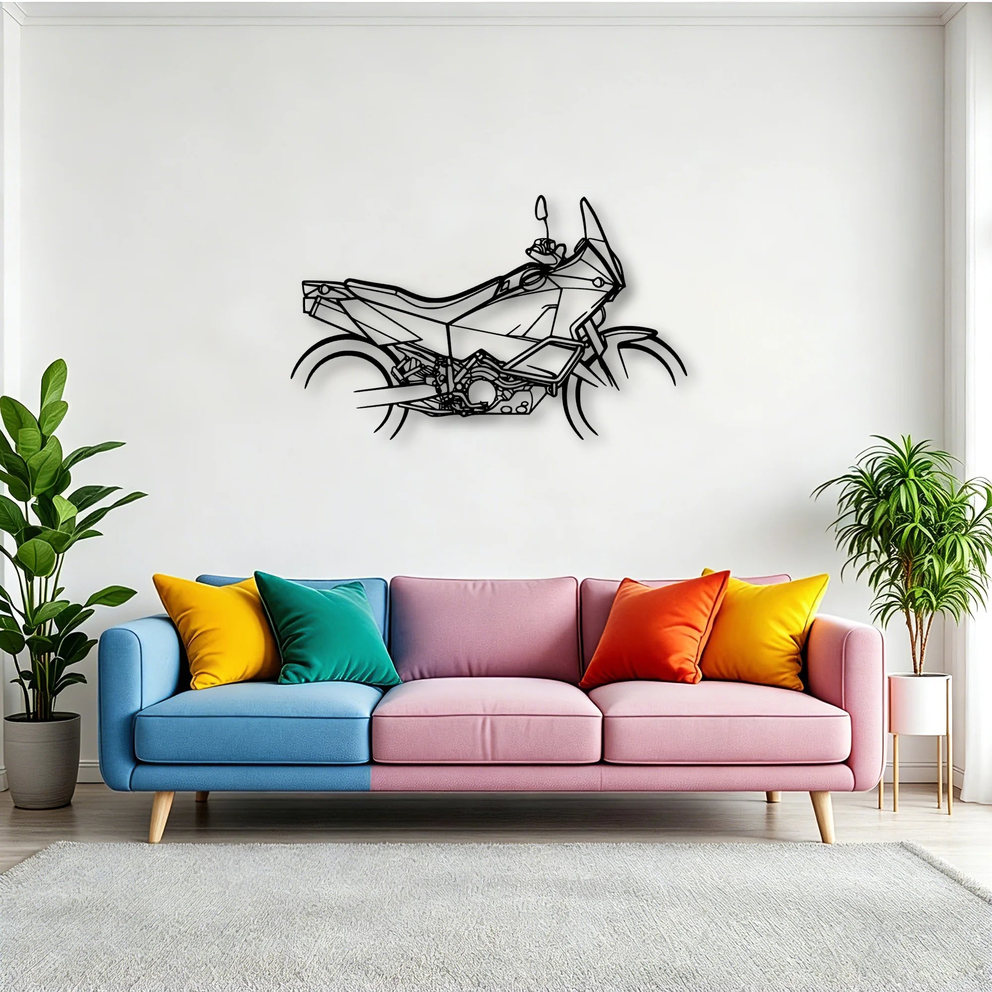 Ktm 990 Classic Motorcycle Silhouette Metal Wall Art - Tinvibe