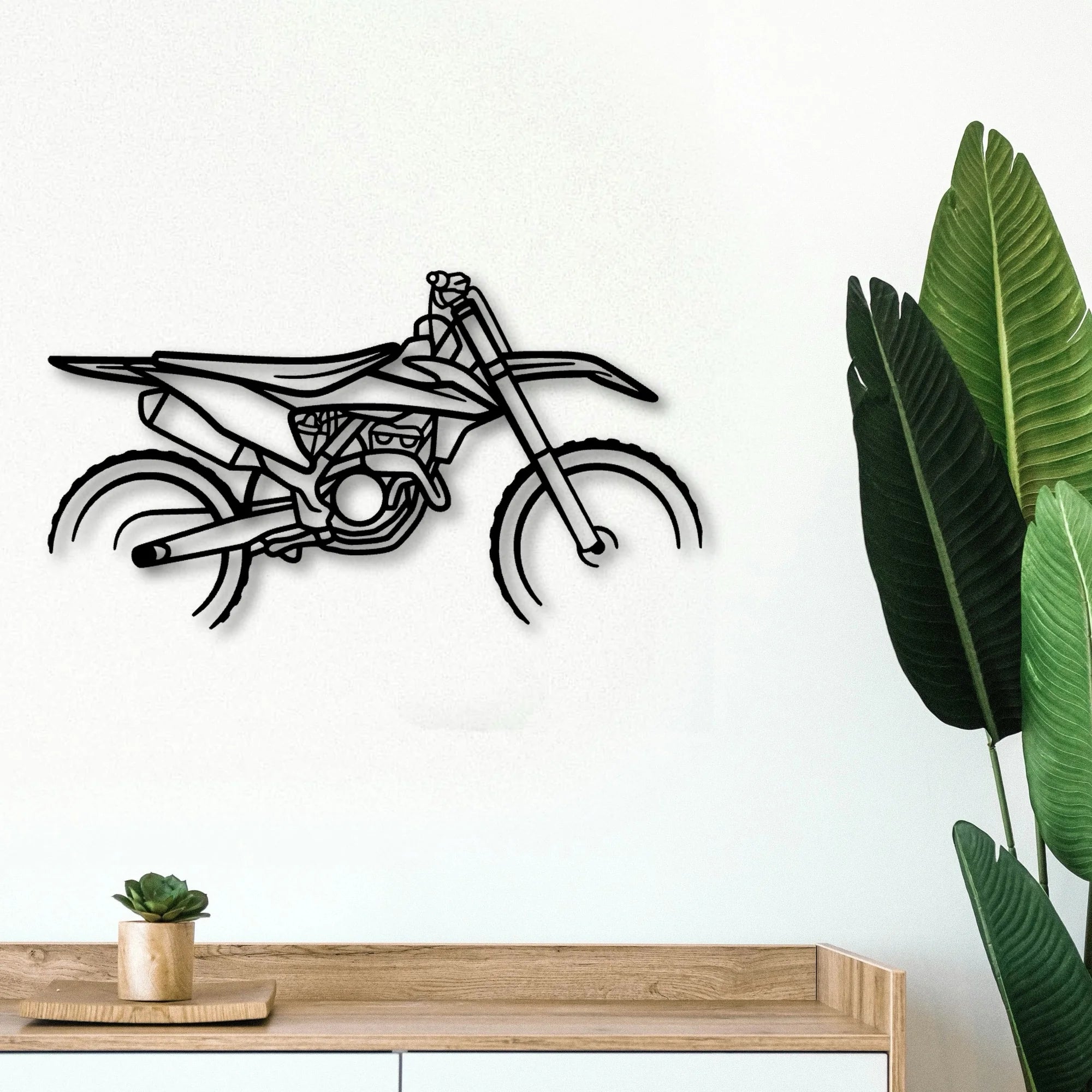 Ktm Motocross Classic Motorcycle Silhouette Metal Wall Art - Tinvibe