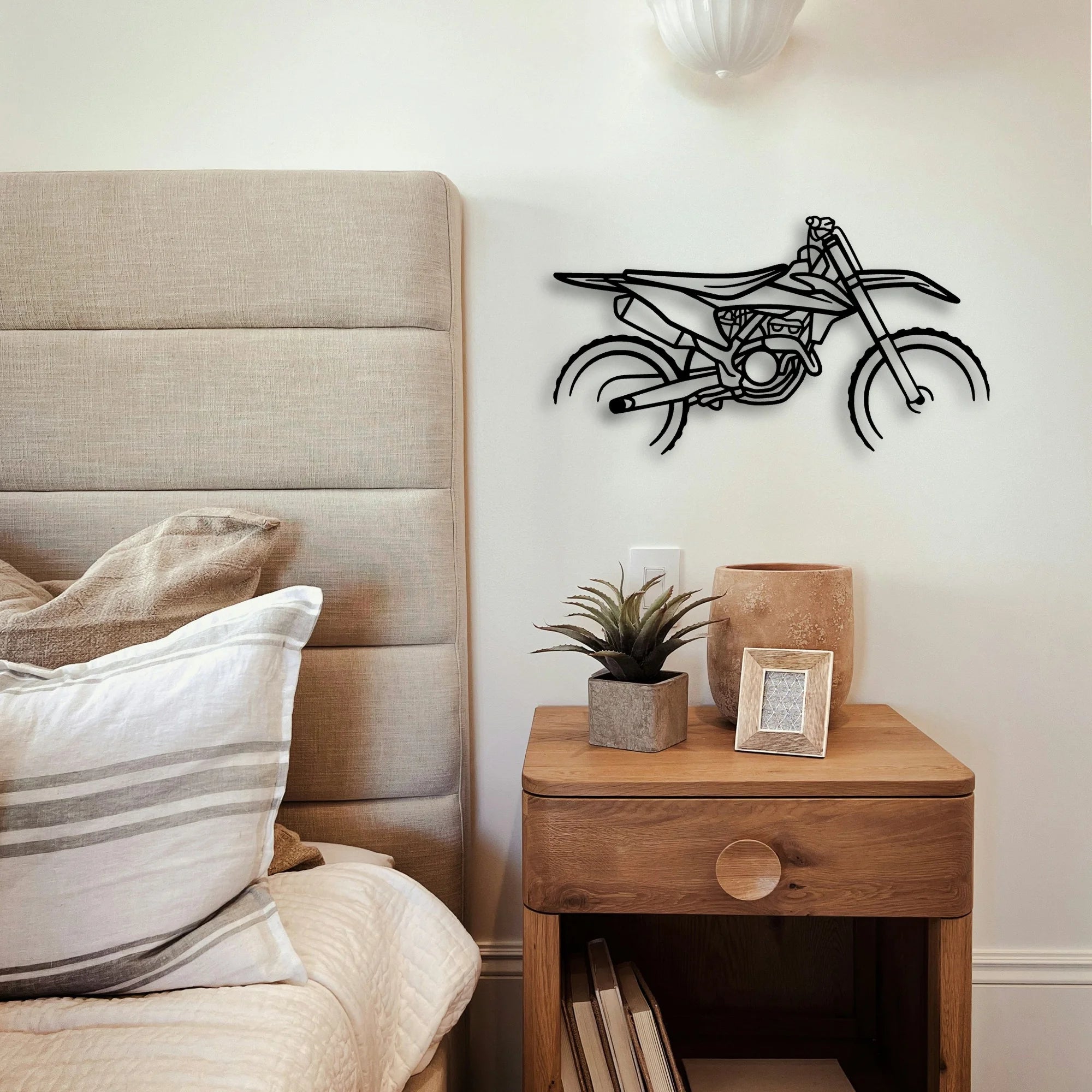Ktm Motocross Classic Motorcycle Silhouette Metal Wall Art - Tinvibe