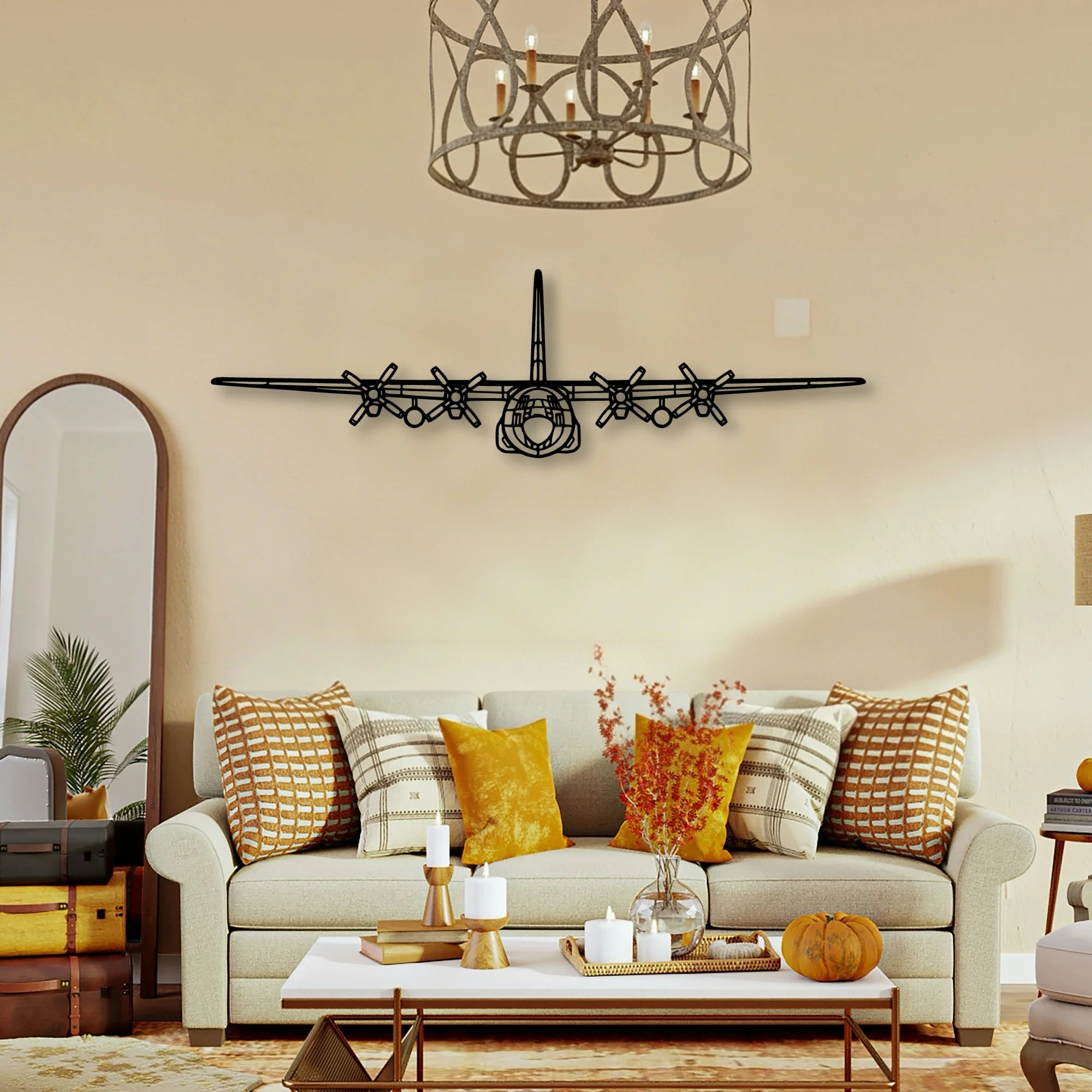 L 749A Classic Aircraft Silhouette Metal Wall Art - Tinvibe