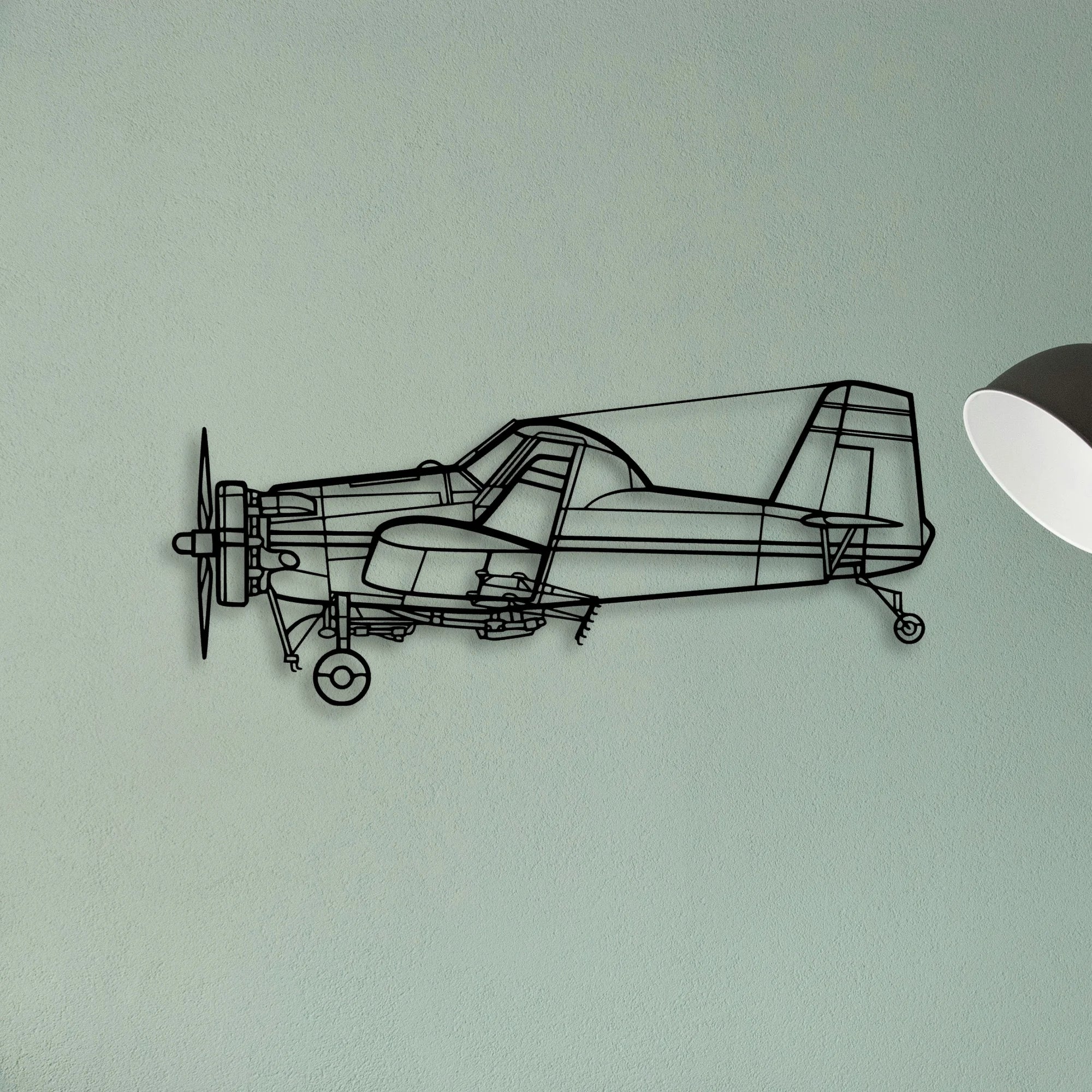 Luscombe 8A Classic Aircraft Silhouette Metal Wall Art - Tinvibe