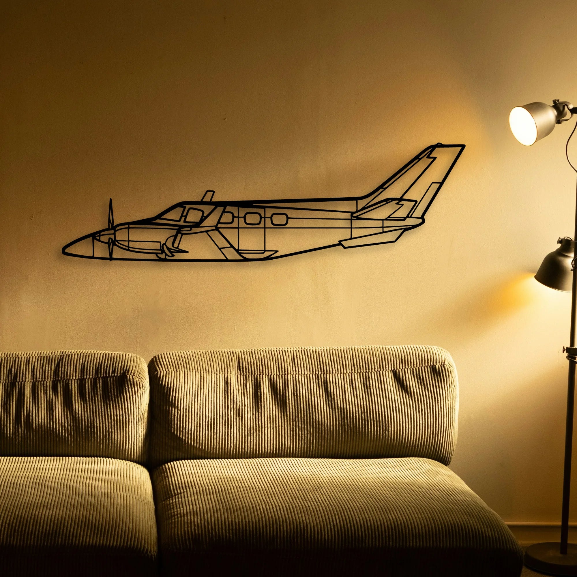 M20C Classic Aircraft Silhouette Metal Wall Art - Tinvibe