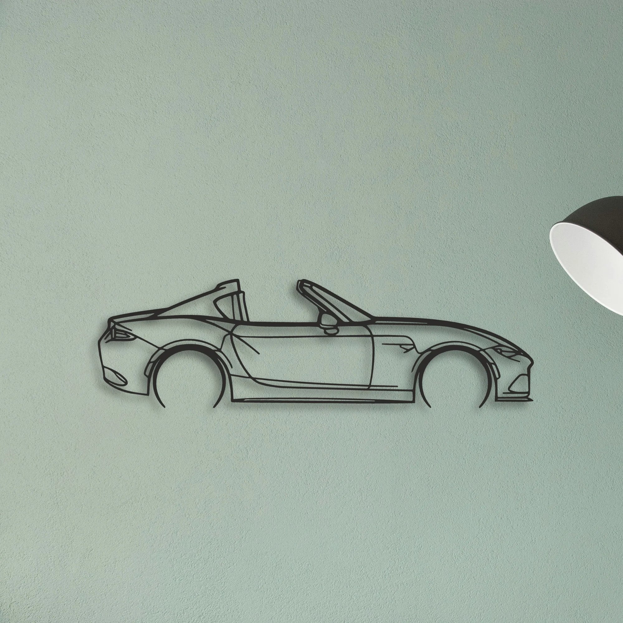 Mazda MX5 RF Classic Silhouette Metal Wall Art - Tinvibe