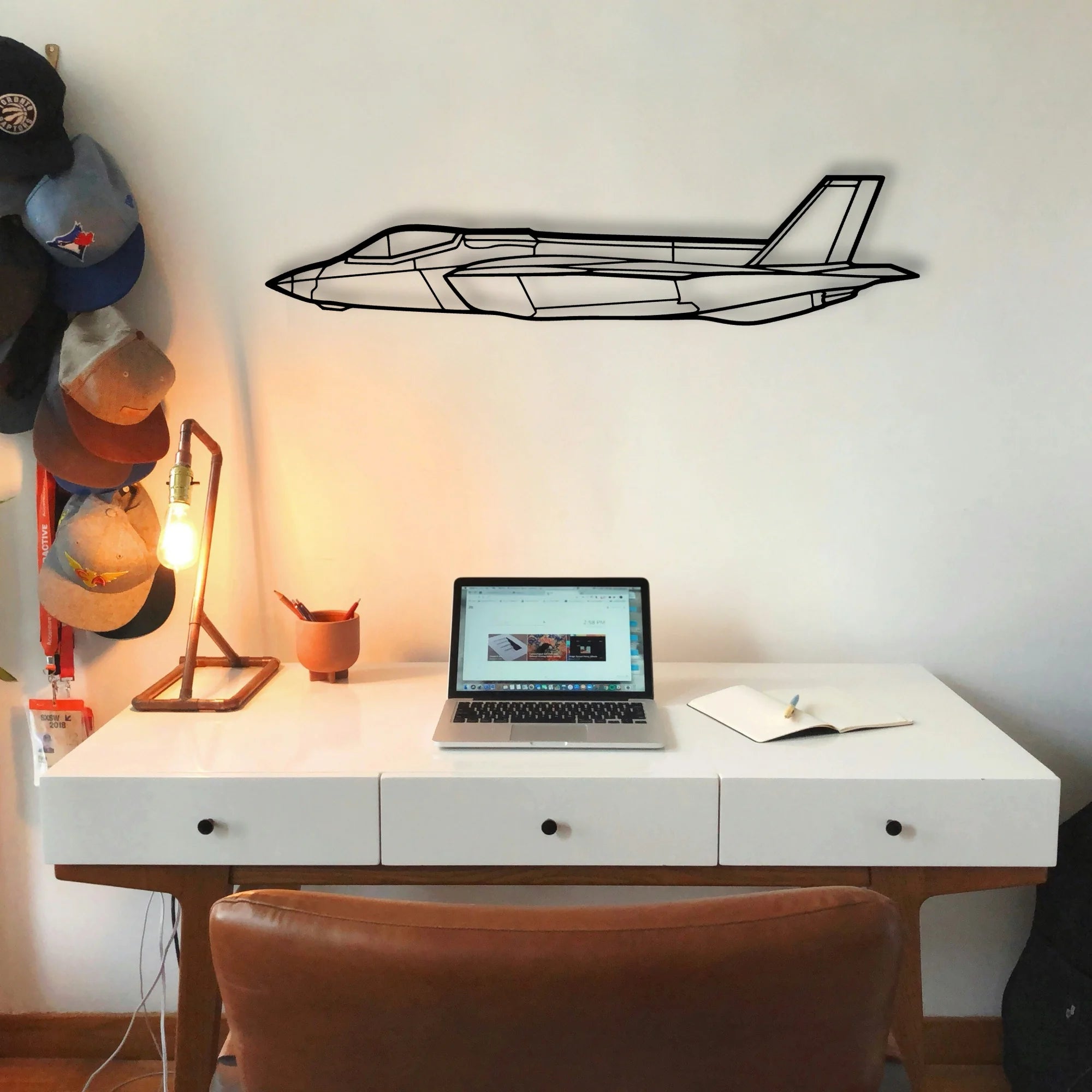 Md 11 Classic Aircraft Silhouette Metal Wall Art - Tinvibe