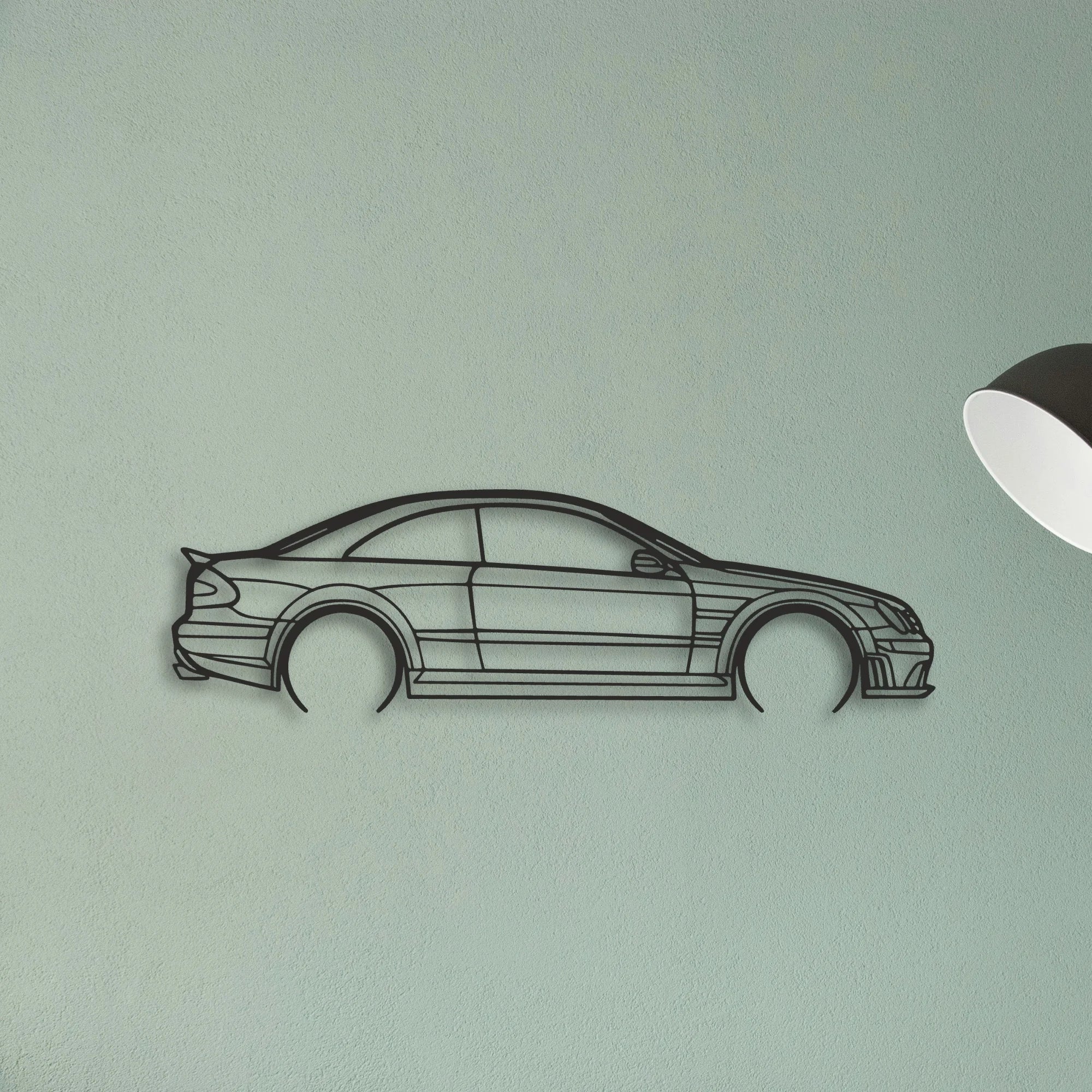 Mercedes CLK63 Classic Silhouette Metal Wall Art - Tinvibe
