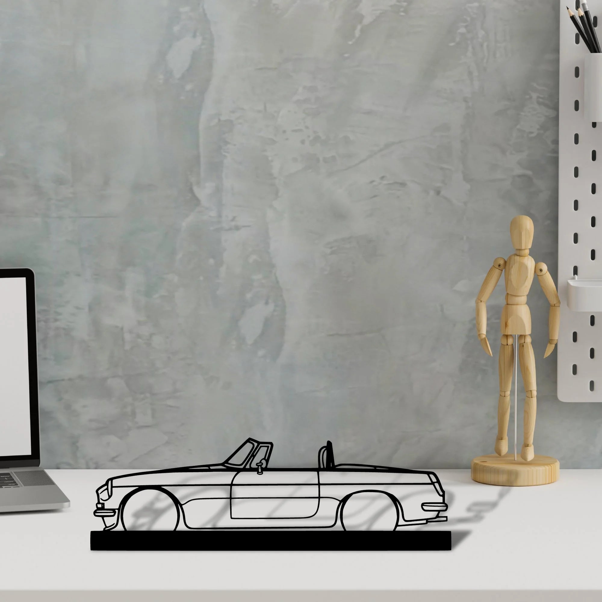 mgb-roadster-1969 Silhouette Metal Art Stand - Tinvibe