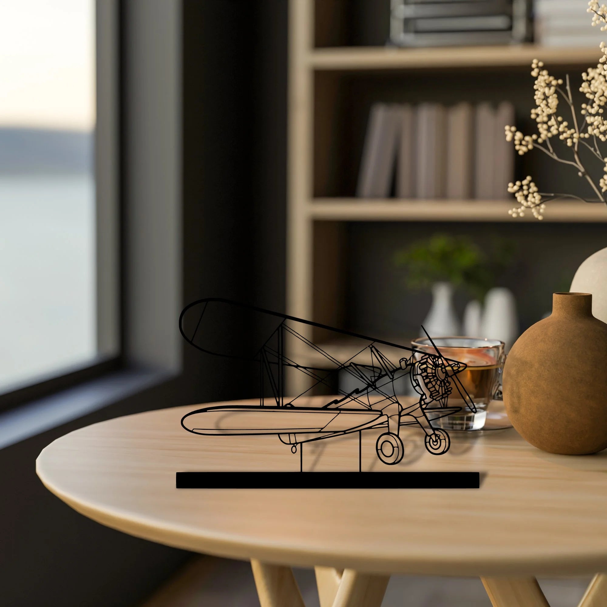 model-75 Silhouette Metal Art Stand - Tinvibe