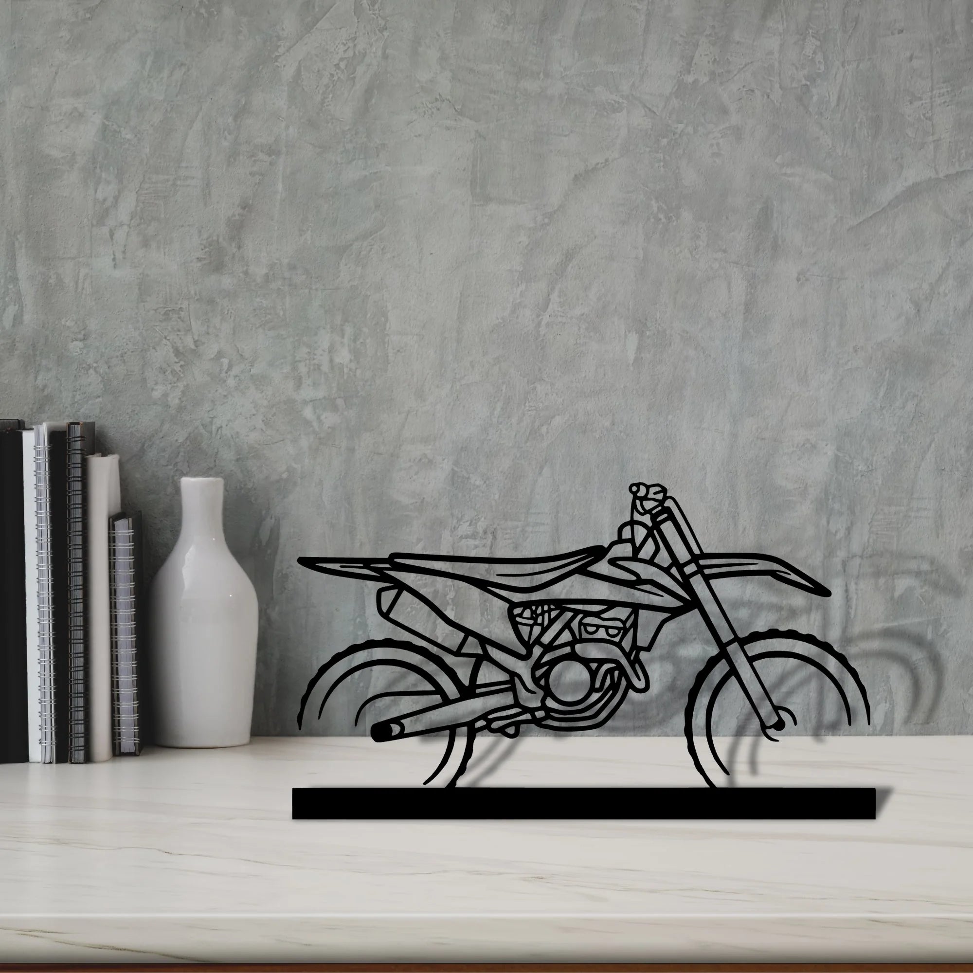 motocross Silhouette Metal Art Stand - Tinvibe