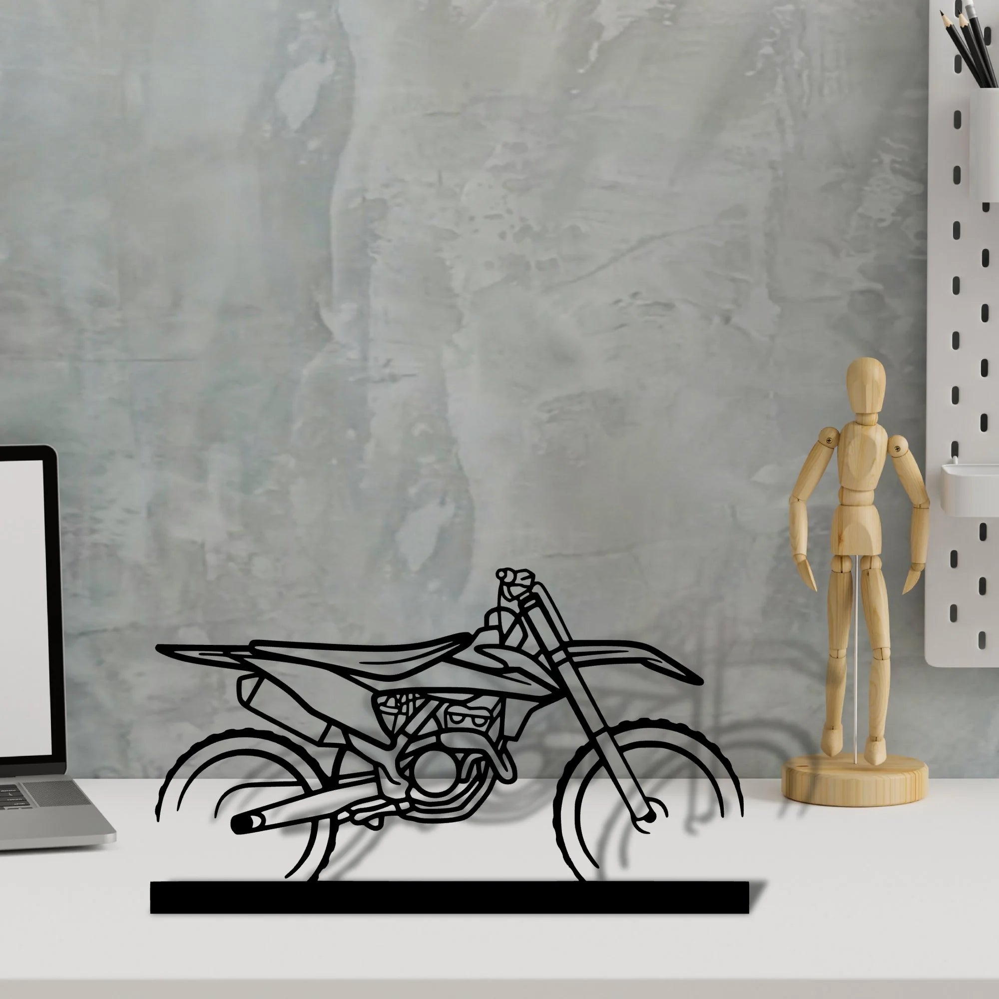 motocross Silhouette Metal Art Stand - Tinvibe