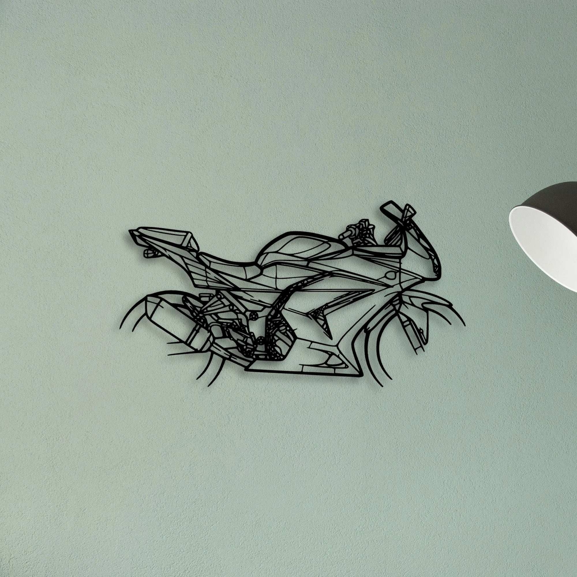 Ninja 250R 2008 Classic Motorcycle Silhouette Metal Wall Art - Tinvibe