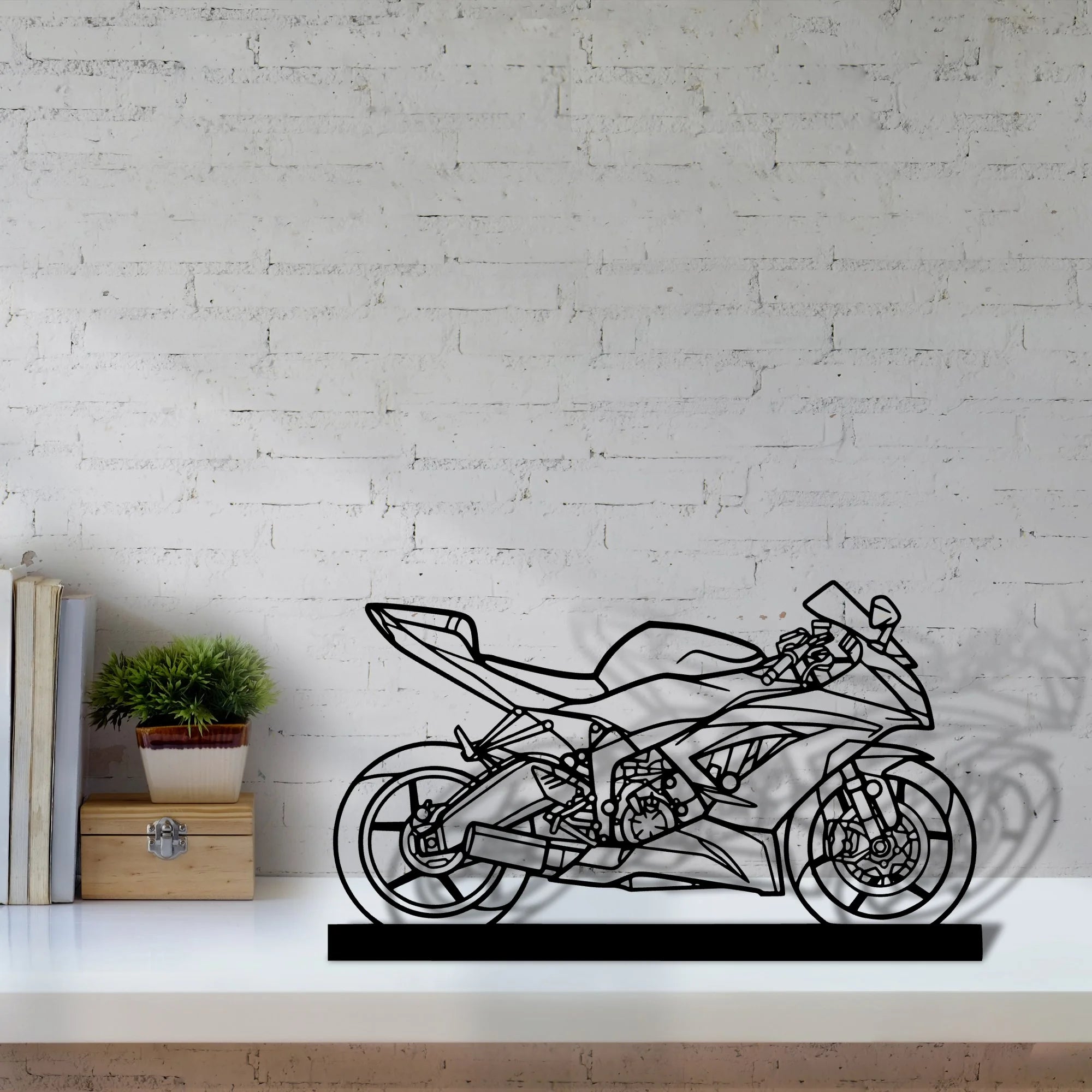 ninja-xr6-636-2016 Silhouette Metal Art Stand - Tinvibe