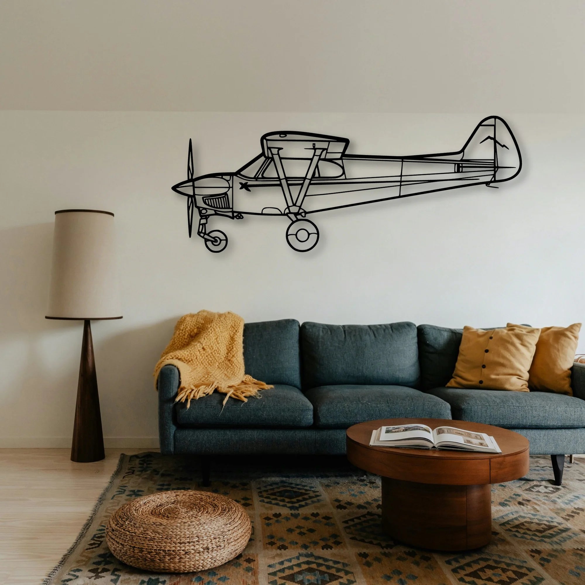 Nxcub Classic Aircraft Silhouette Metal Wall Art - Tinvibe