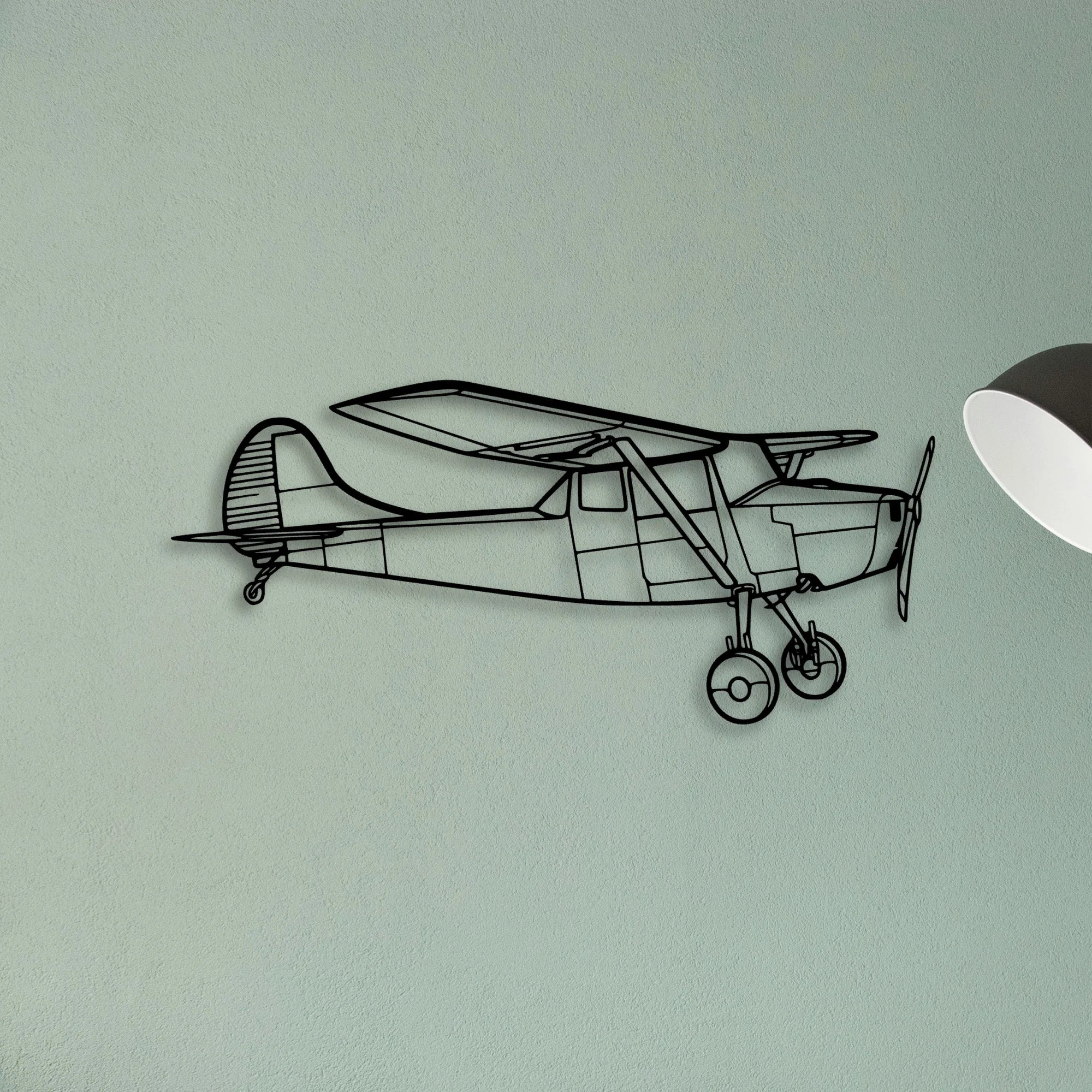 O 1 Bird Dog Classic Aircraft Silhouette Metal Wall Art - Tinvibe