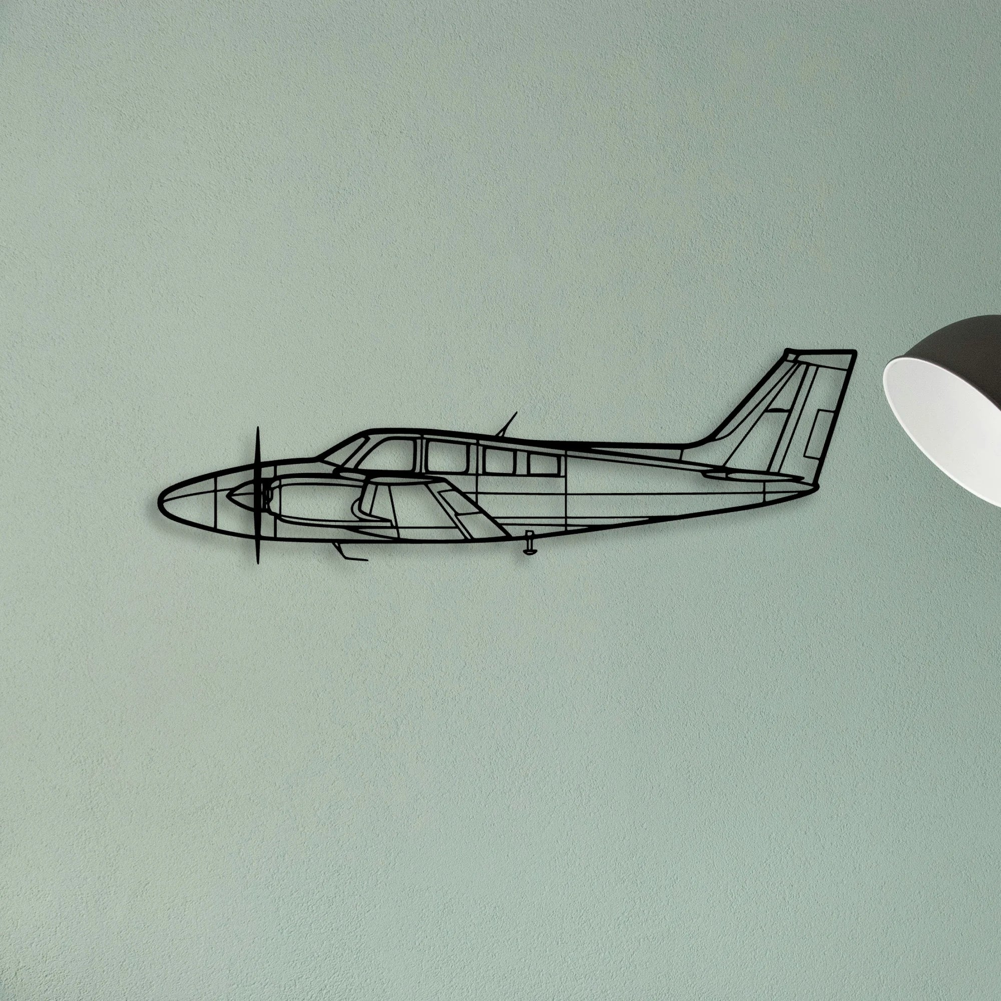 P 180 Avanti Classic Aircraft Silhouette Metal Wall Art - Tinvibe